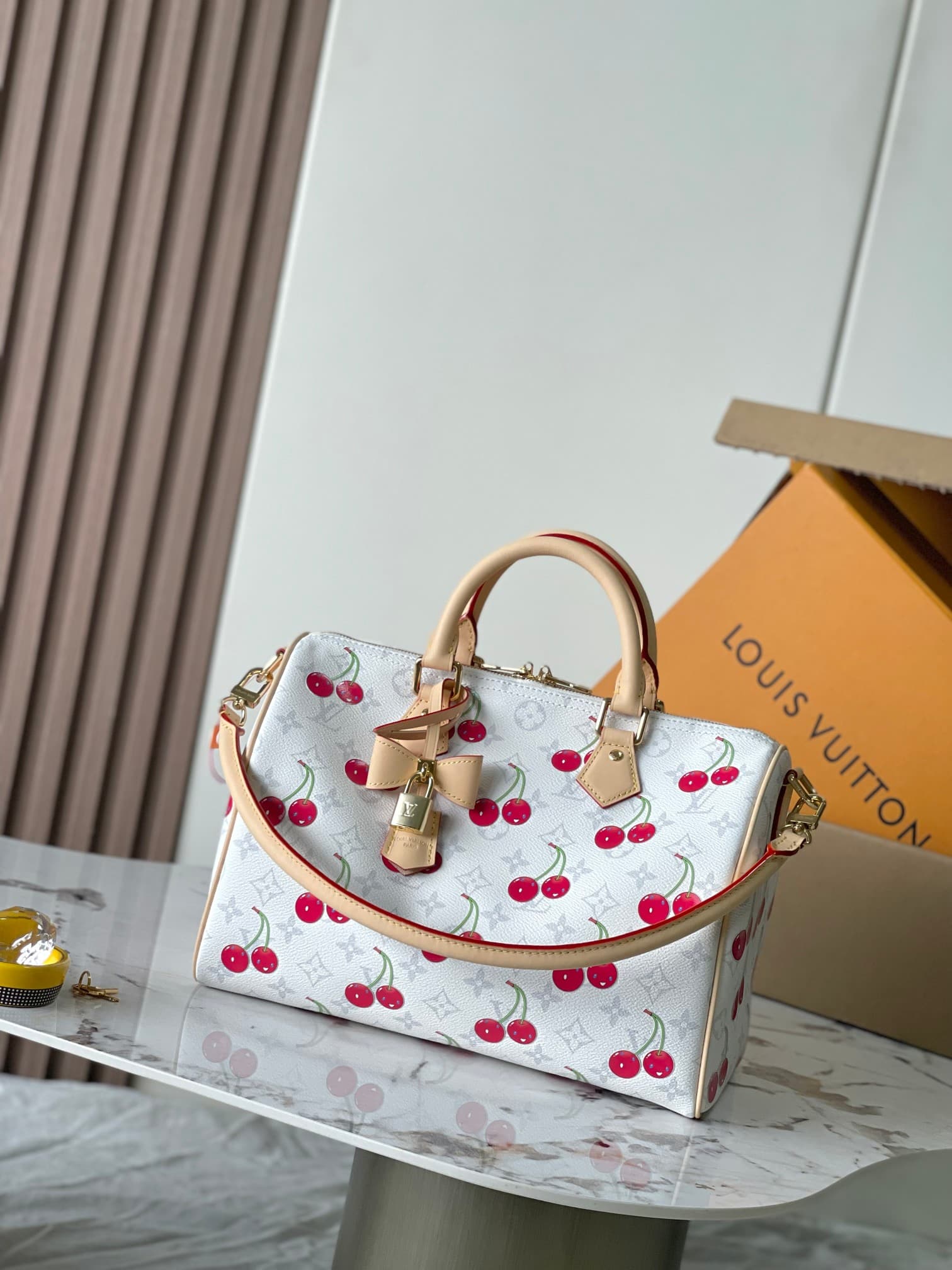 Louis Vuitton x Murakami Speedy Soft Bandoulière 30 Monogram cherry coated canvas M14238 TOP