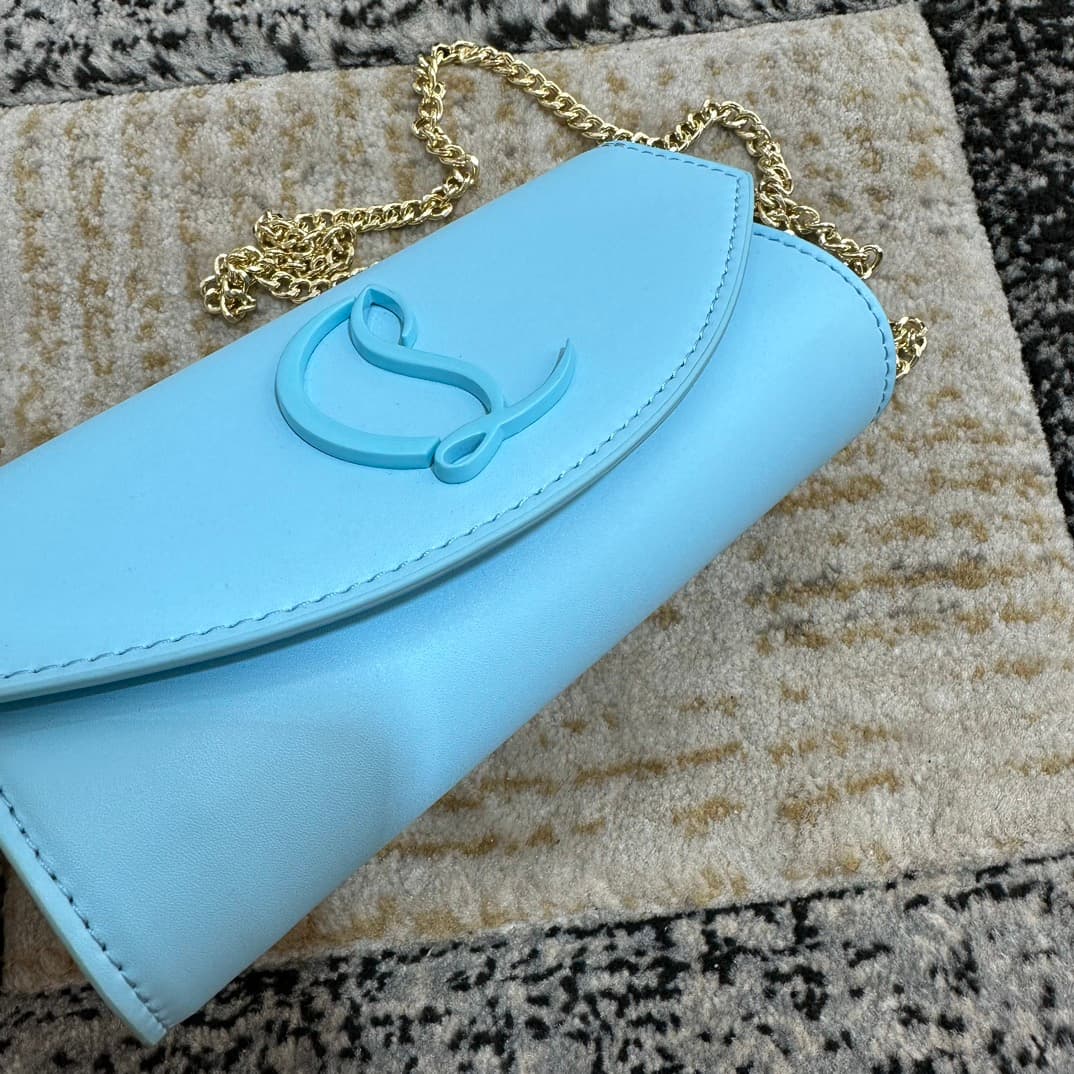 Christian Louboutin Loubi54 leather shoulder bag in blue High