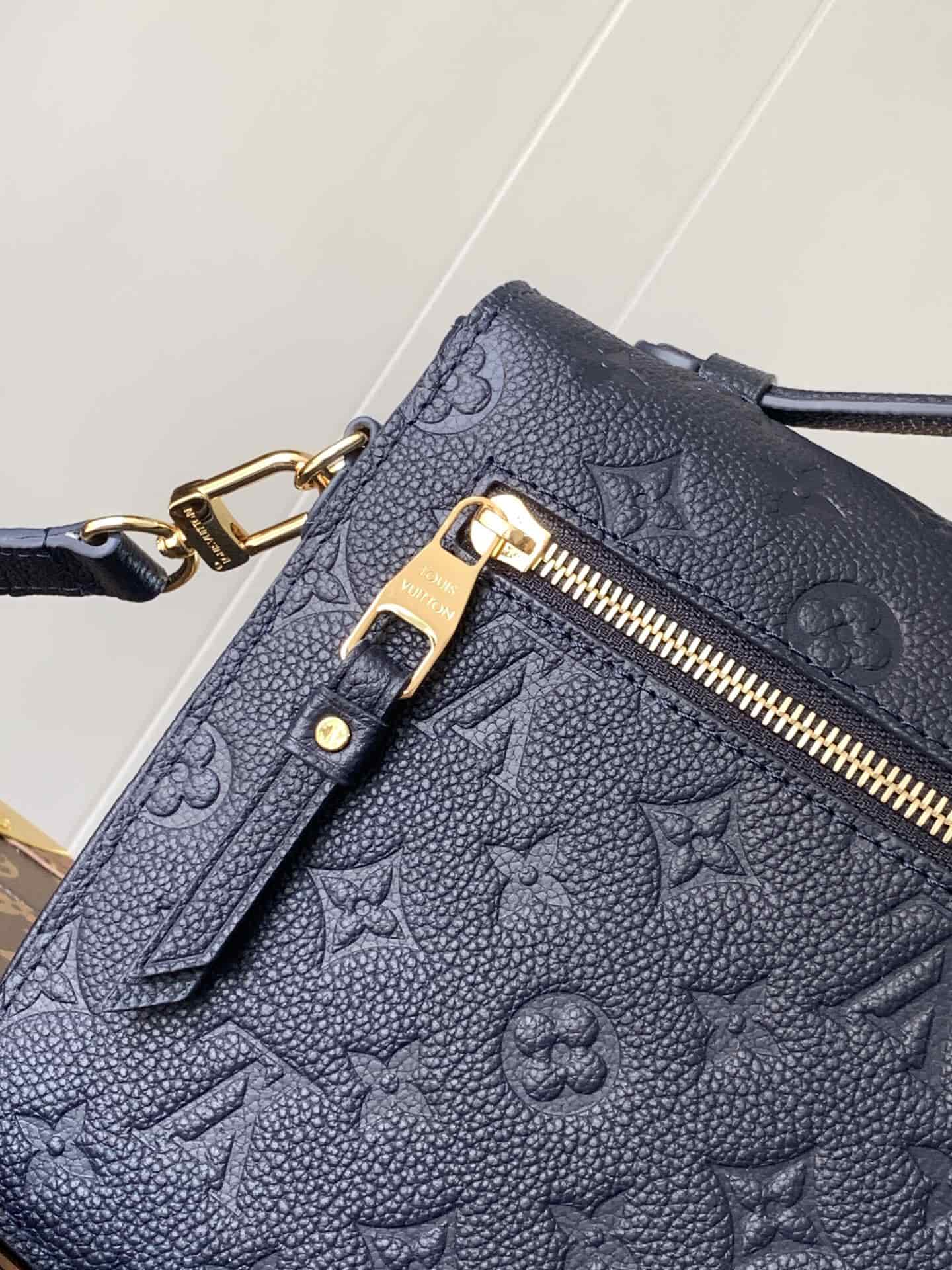 Louis Vuitton POCHETTE METIS Bag Monogram Empreinte Navy Blue M47142 High