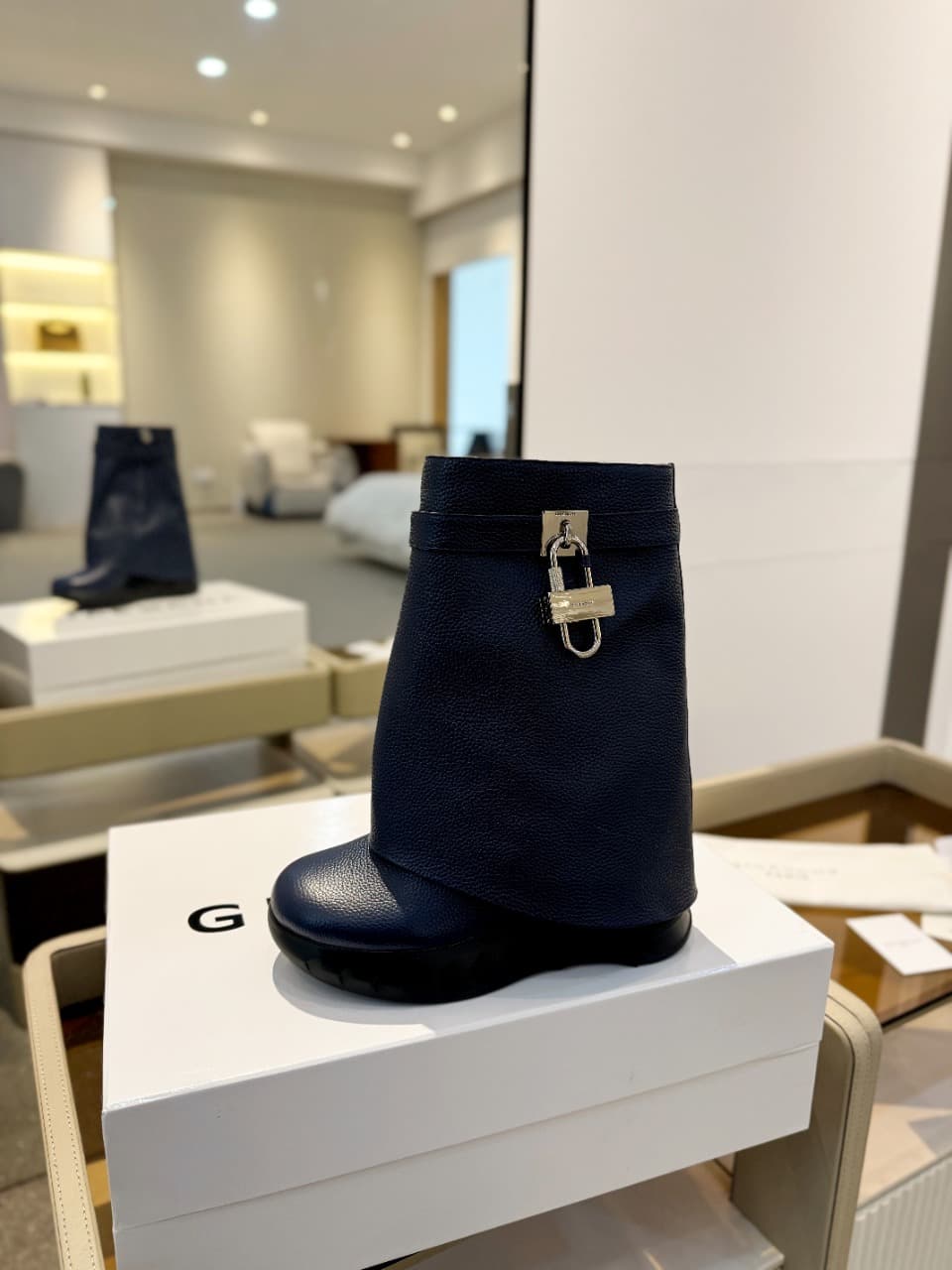 Givenchy Shark Lock Biker ankle boots Shoes Women