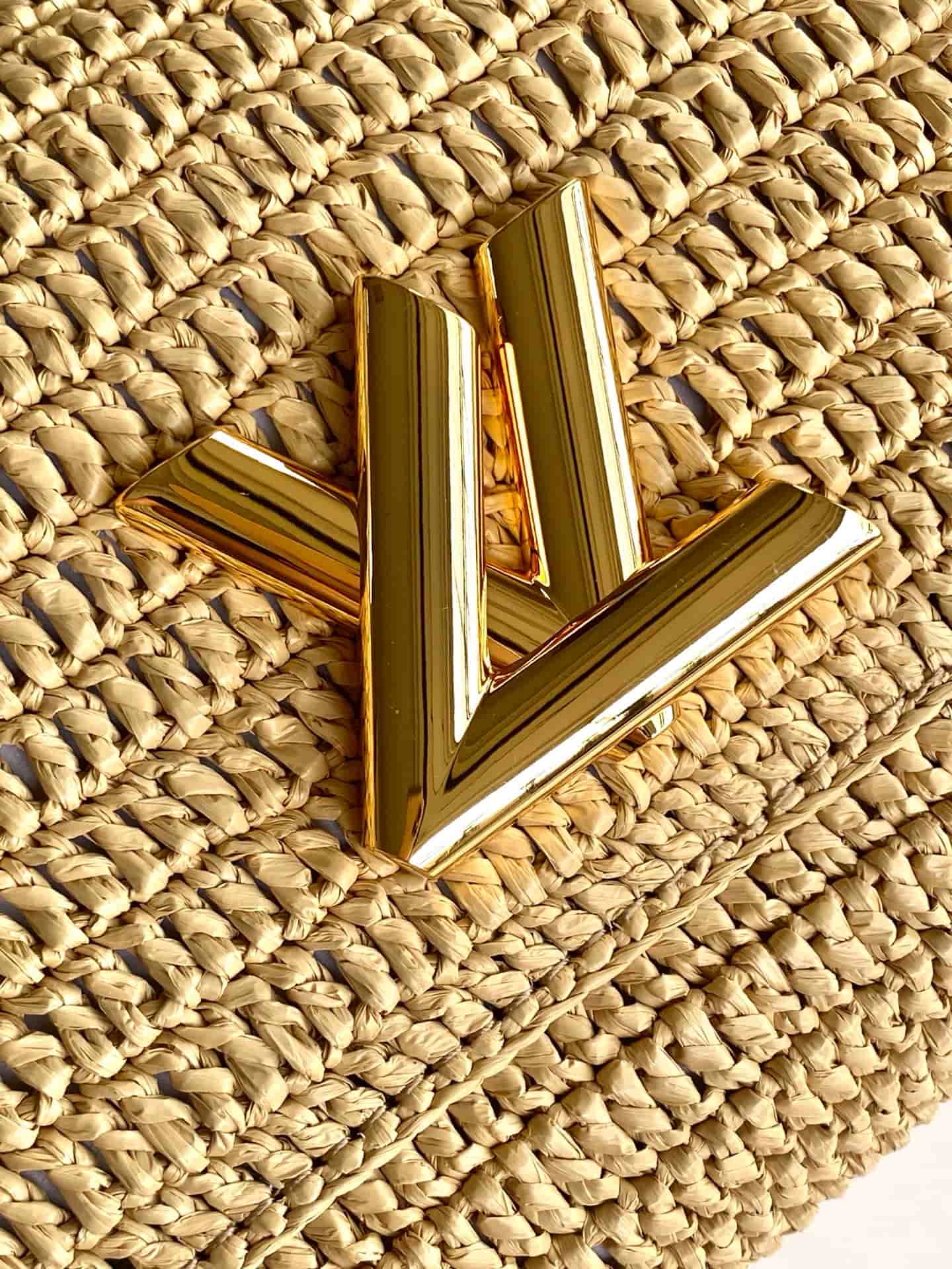 Louis Vuitton Twist PM Slim Brown Raffia M14309 High