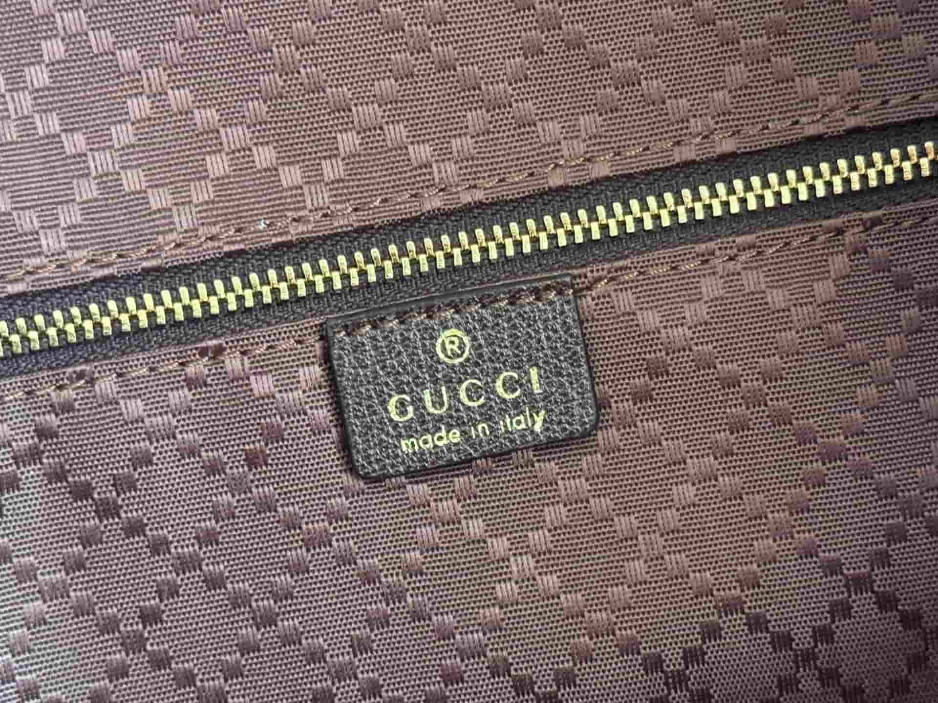 Gucci GG duffle bag with Web Sand and dark brown GG canvas ‎874979 High