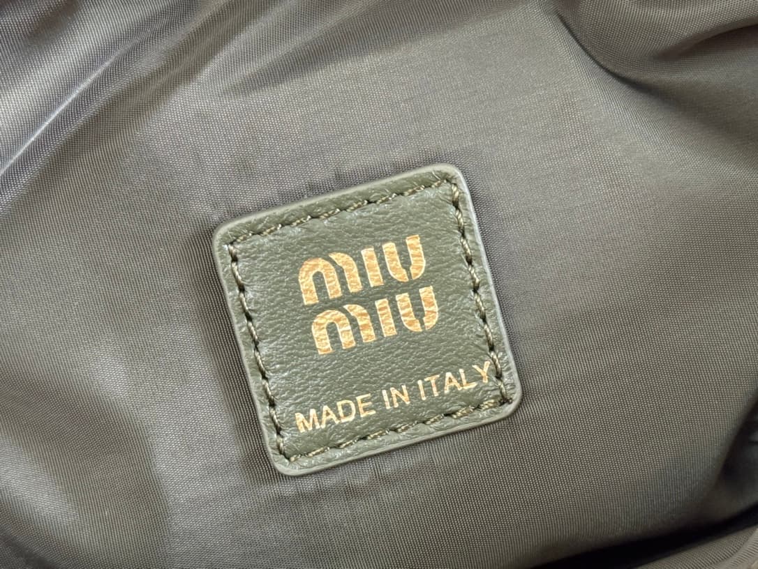Miu Miu Gabardine pouch Green 5NE841 High