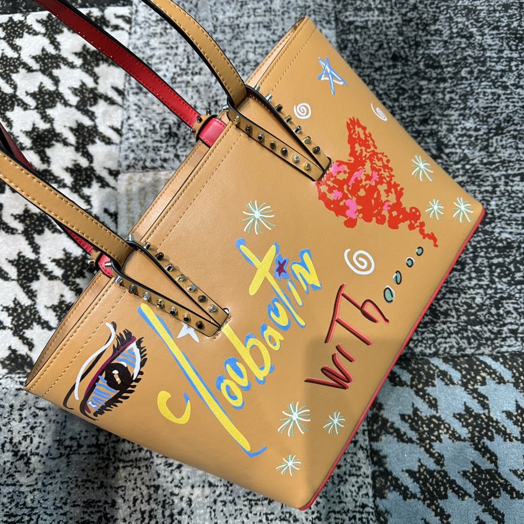 Christian Louboutin Cabata Beige Loubitag Bag High