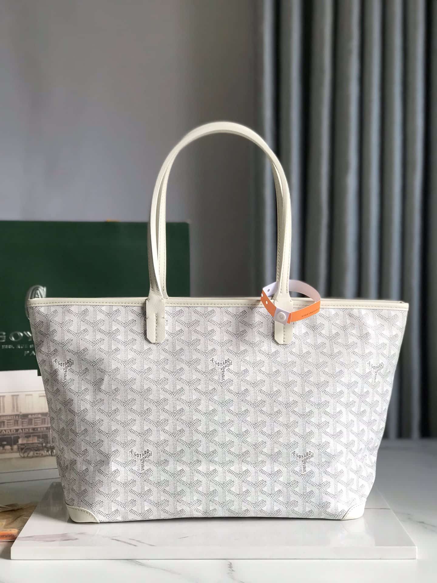 ARTOIS PM BAG Goyardine Canvas & Chevroches Calfskin White High