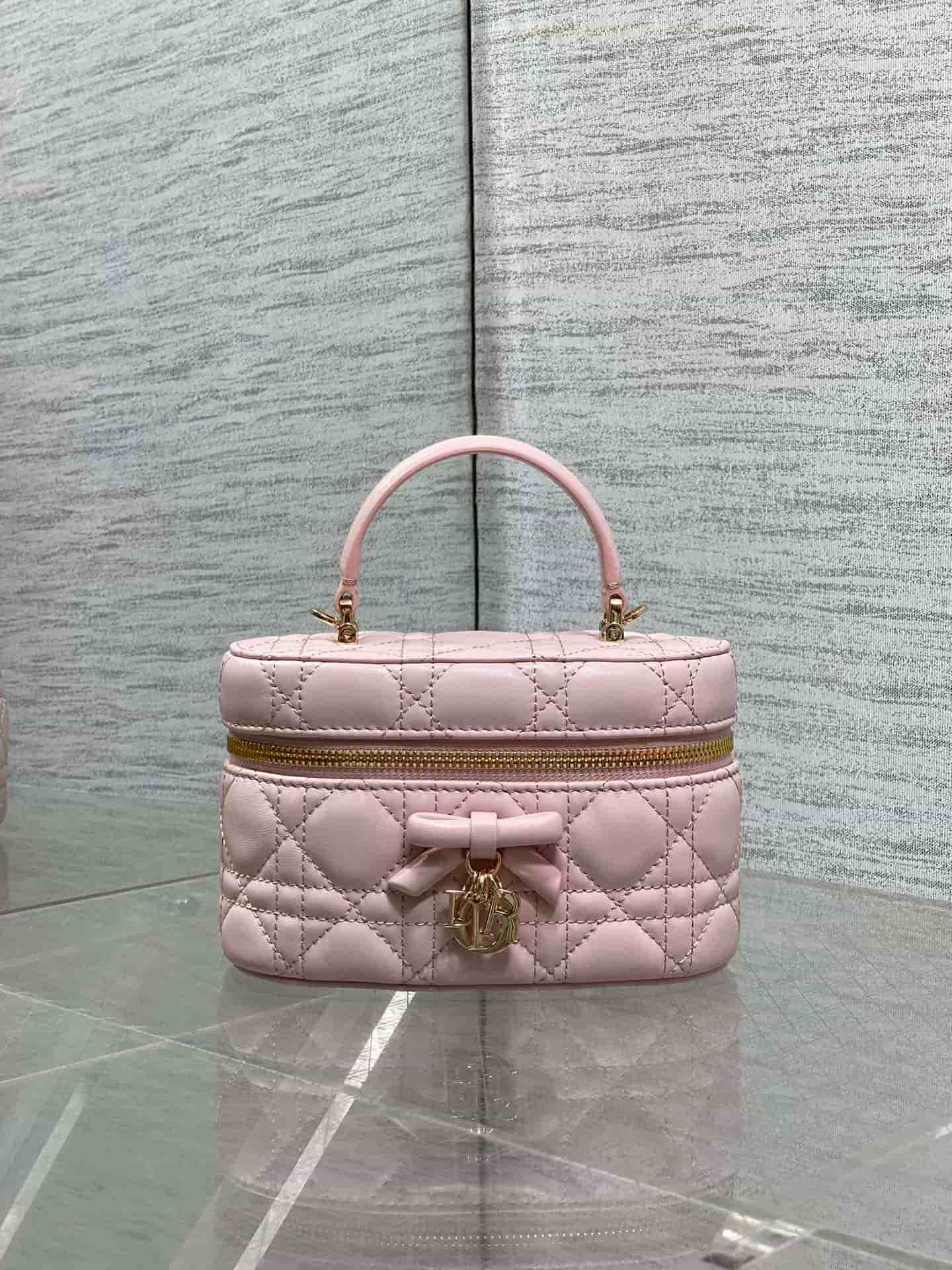 Dior Mini Vanity Soupir Pink Cannage Lambskin S2603 High