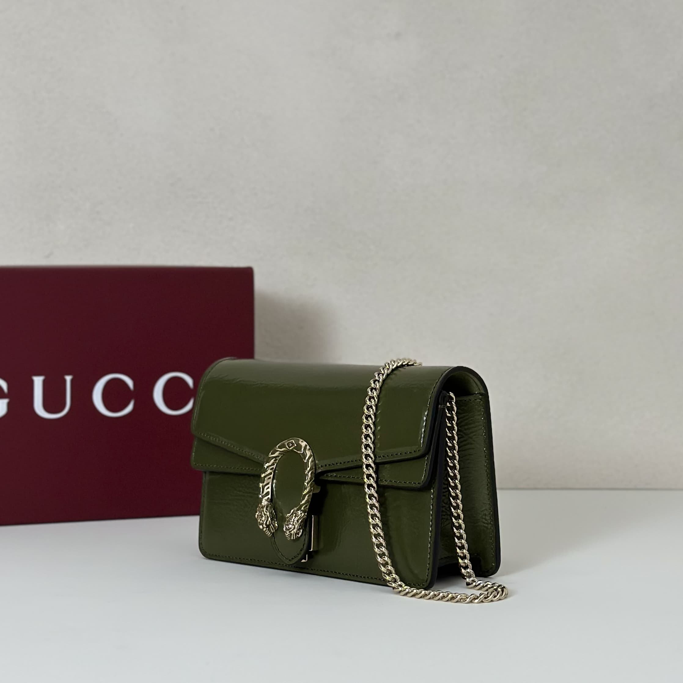 DIONYSUS MINI SHOULDER BAG 837370 Green leather High