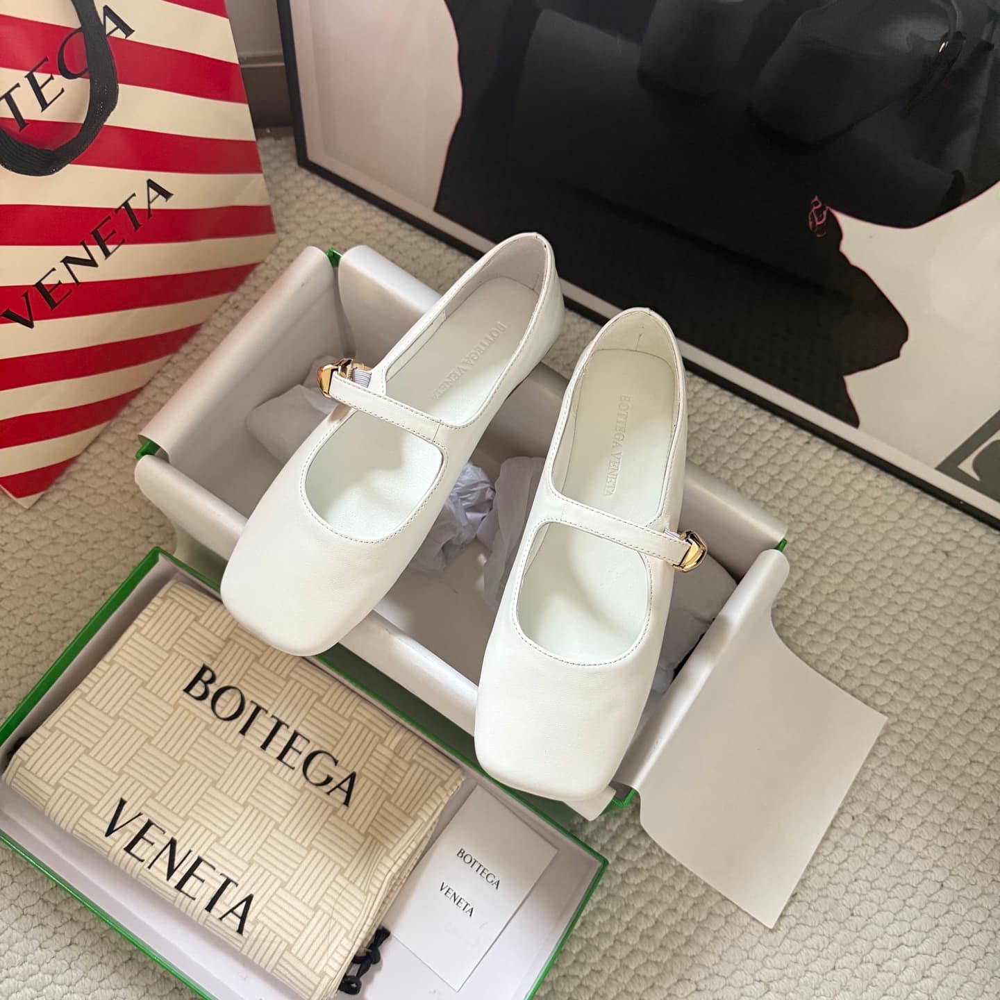 Bottega Veneta Nappa Leather Mary Jane Flats Women