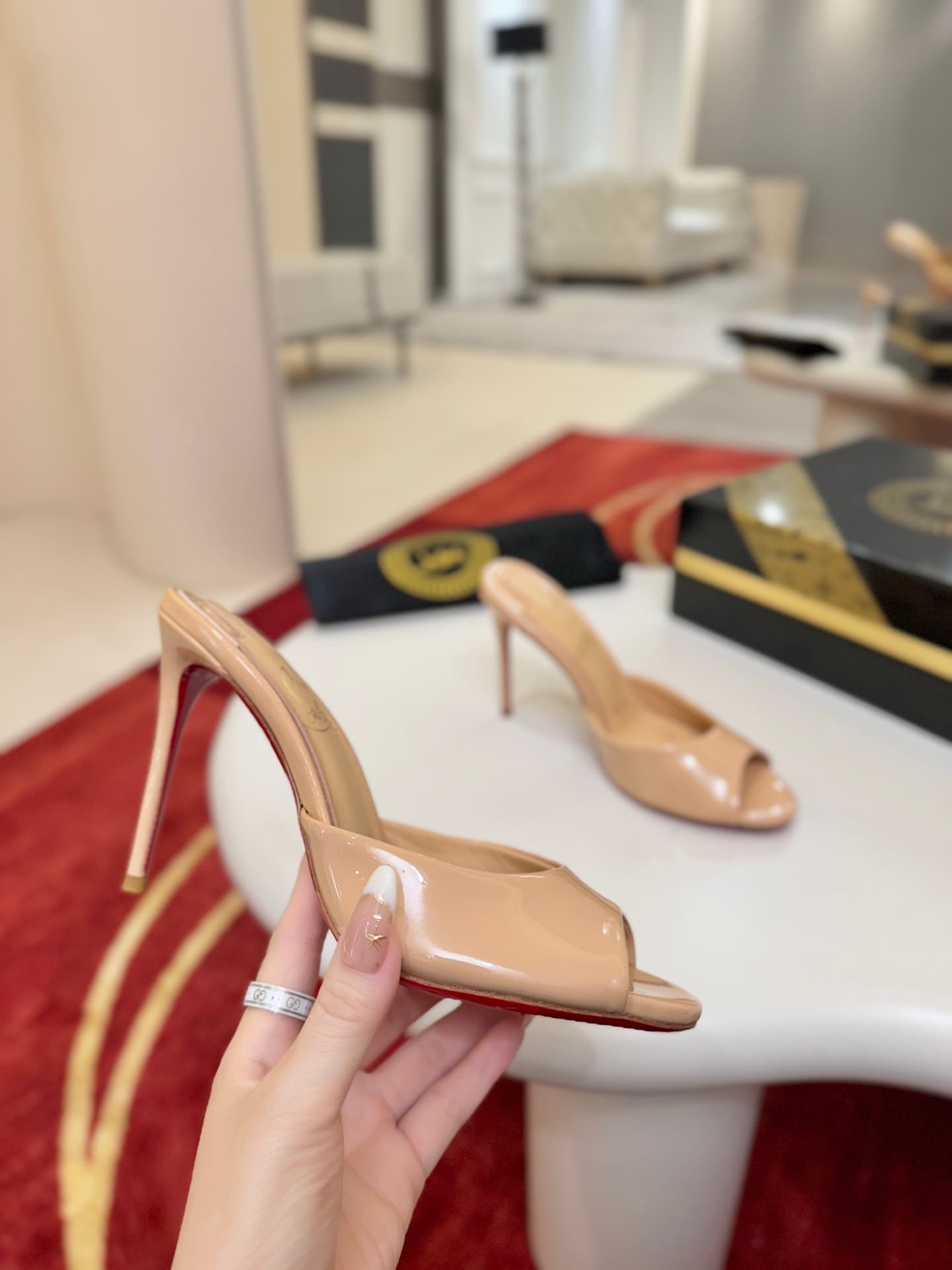 Christian Louboutin Me Dolly patent leather mules