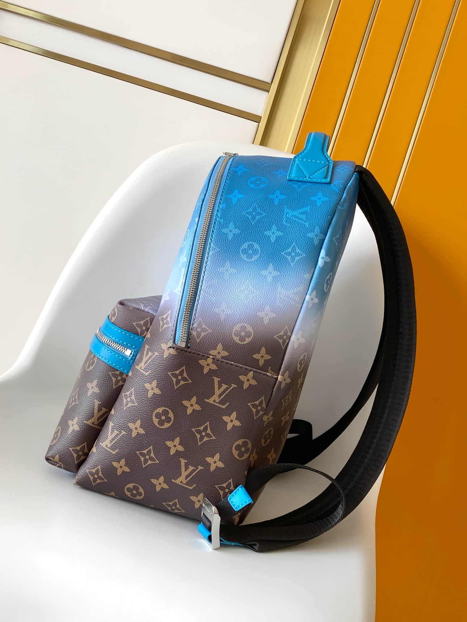 Louis Vuitton Discovery Backpack PM Blue Monogram Pigment coated canvas M28025 High