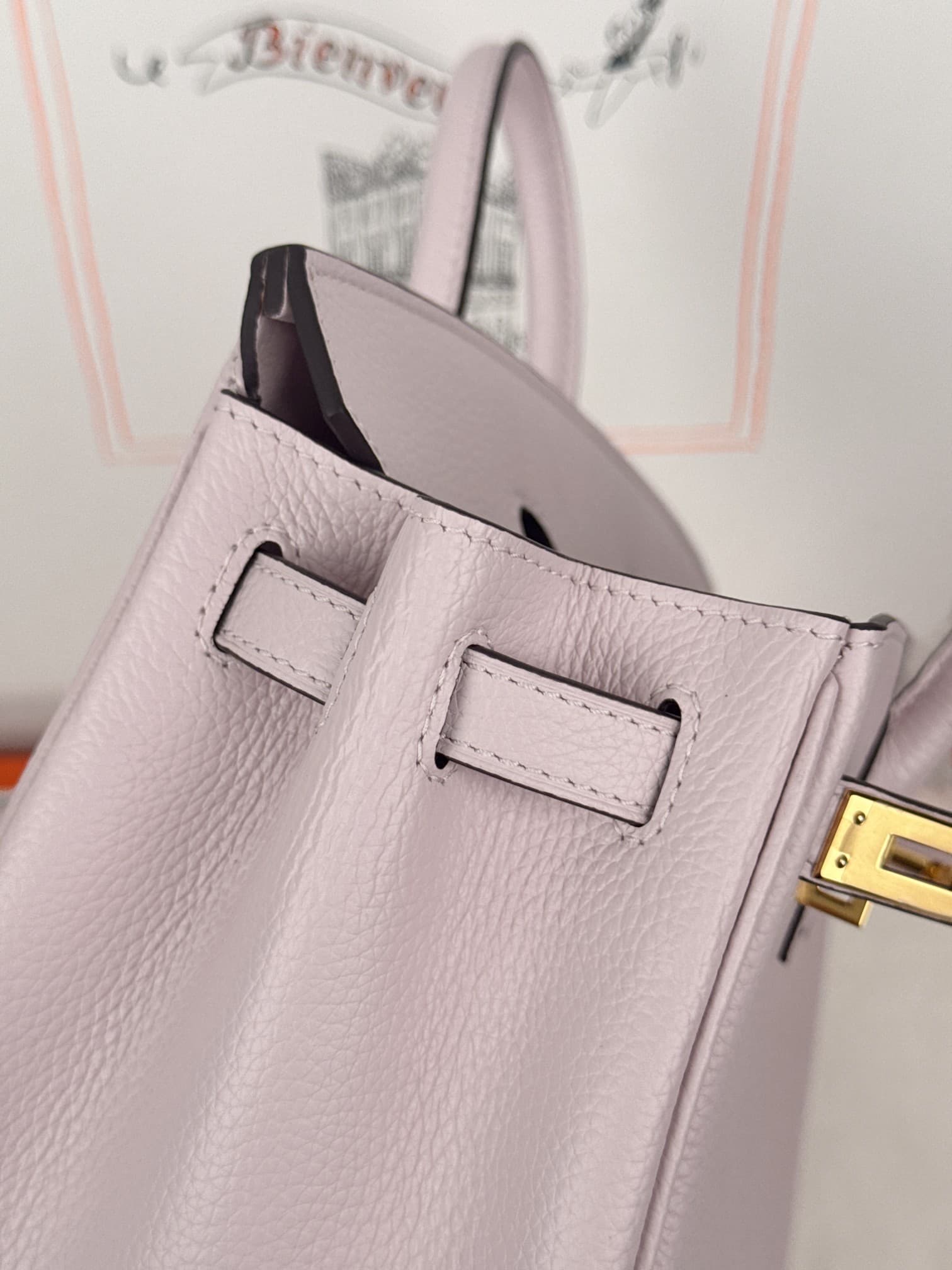 Hermes Birkin 25/30 Bag Togo Calfskin Leather Rose Sheherazade High