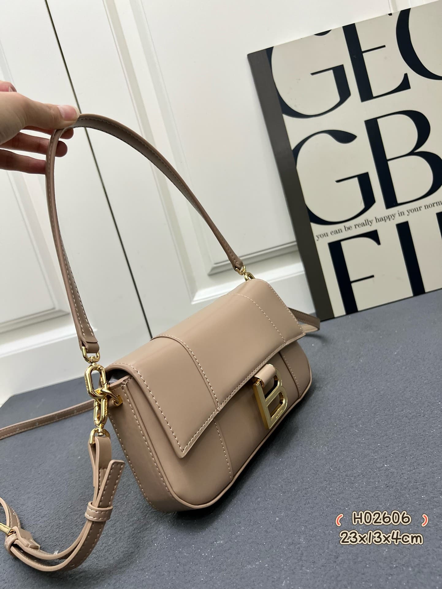 Balenciaga Hourglass sling bag beige High