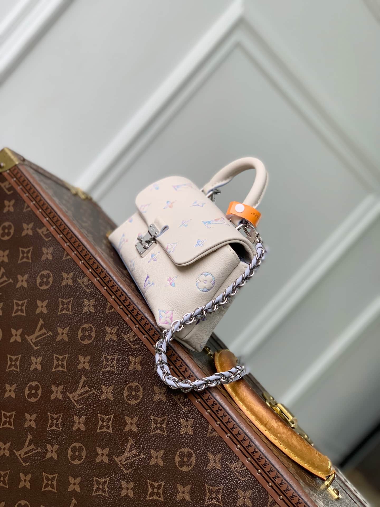 Louis Vuitton Nano Madeleine Monogram Empreinte Link Quartz Cowhide leather M2A374 High