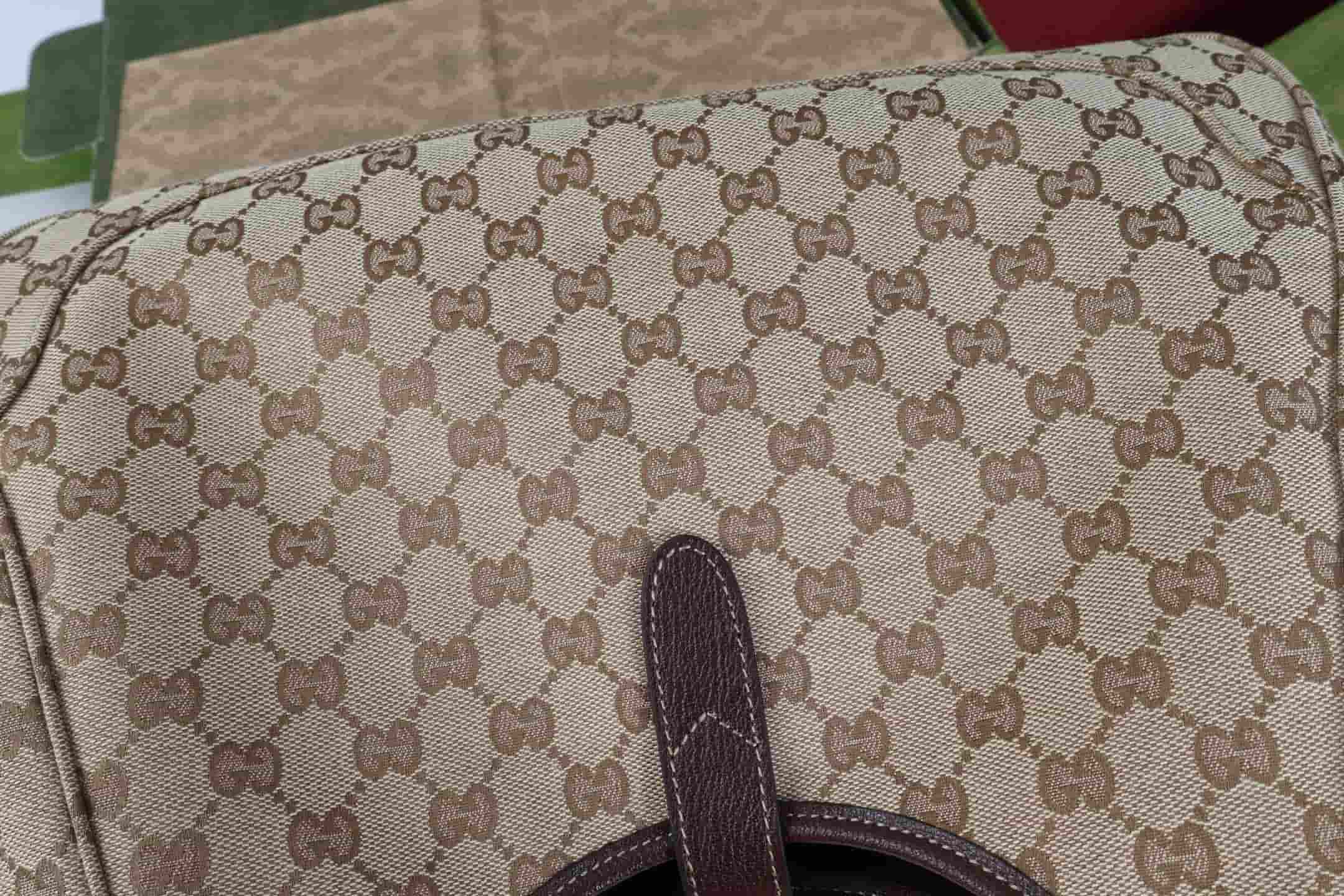 Gucci Mercato medium tote bag sand and brown GG canvas 866645 High