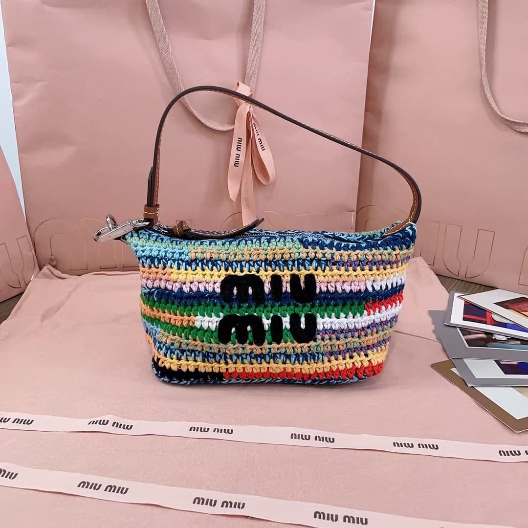 Miu Miu Crochet Pouch Multicolor