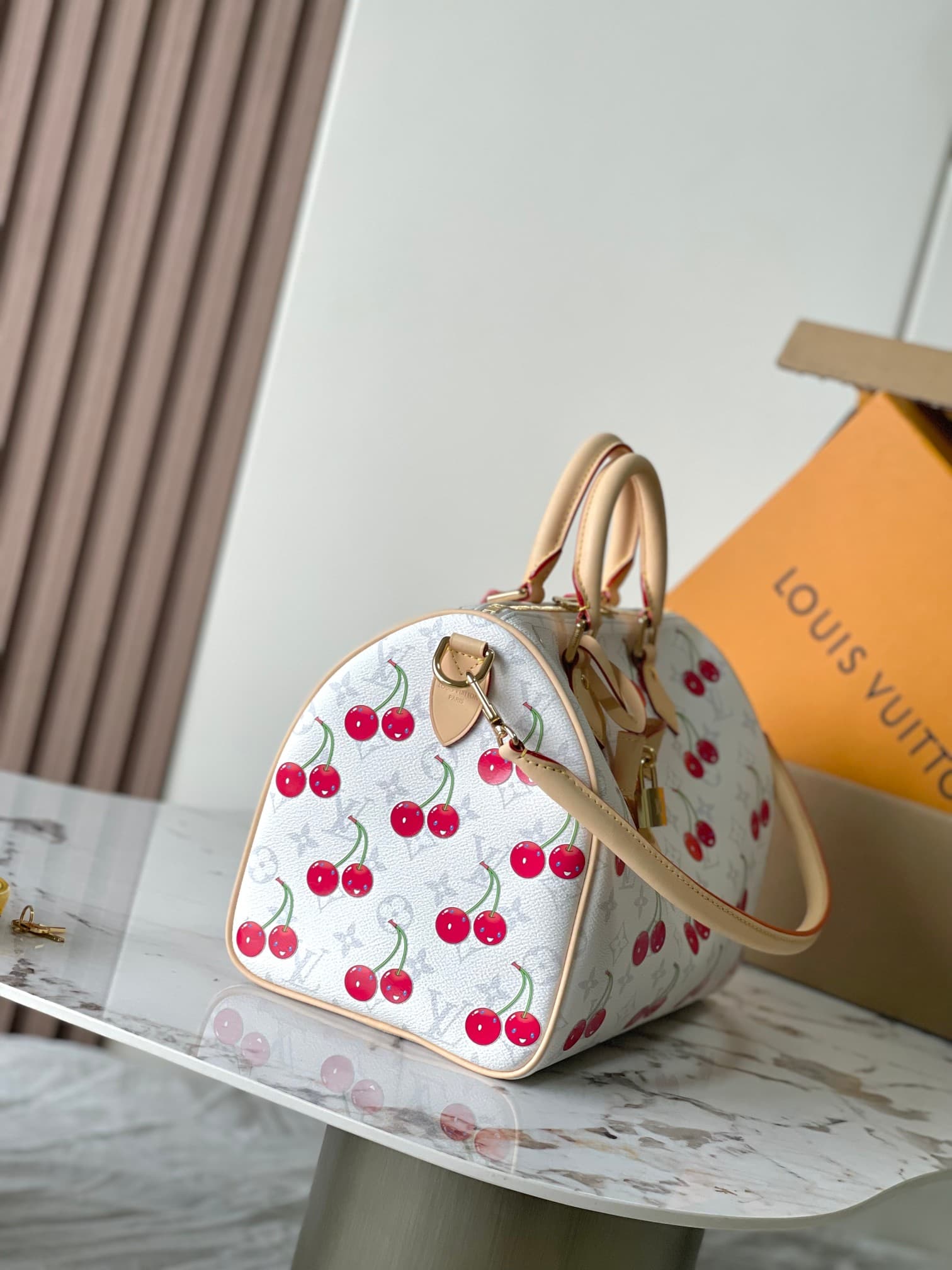 Louis Vuitton x Murakami Speedy Soft Bandoulière 30 Monogram cherry coated canvas M14238 TOP