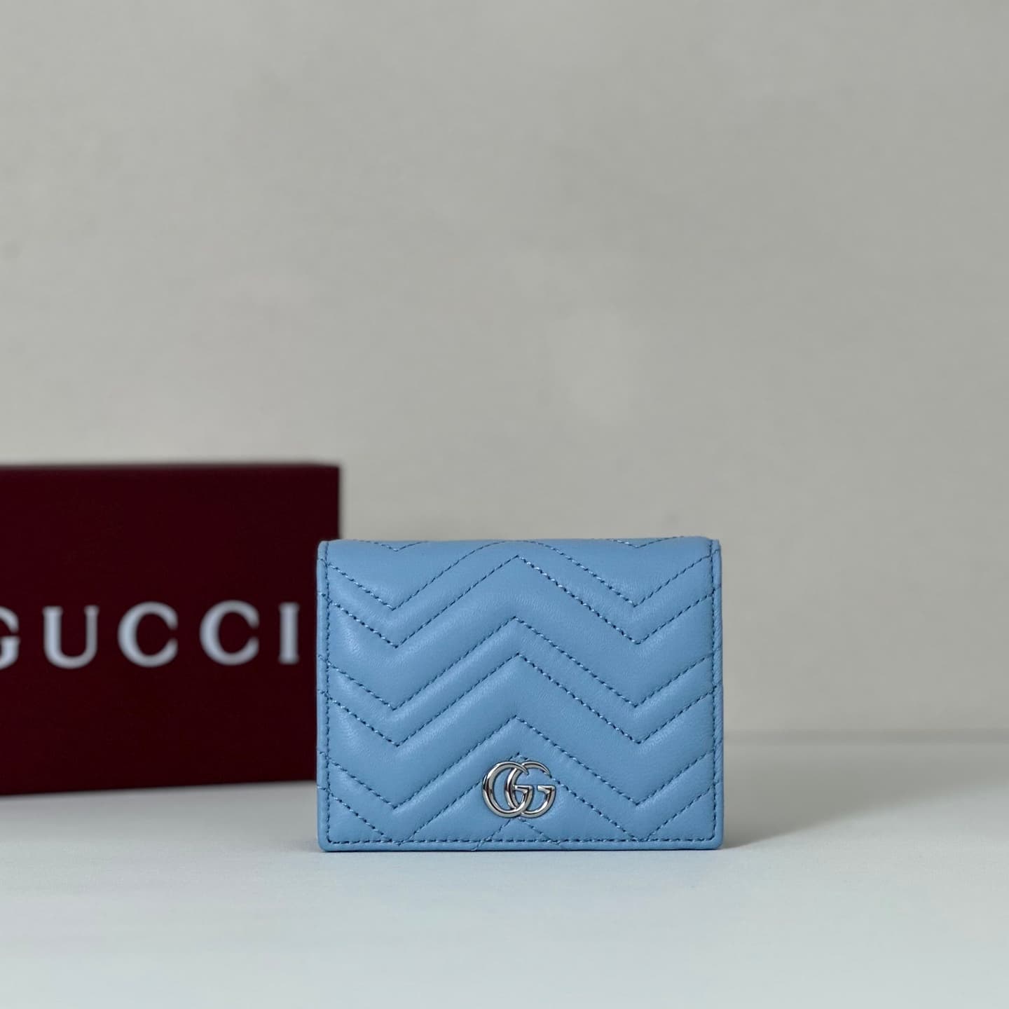 Gucci GG Marmont Small Wallet Blue 466492 High