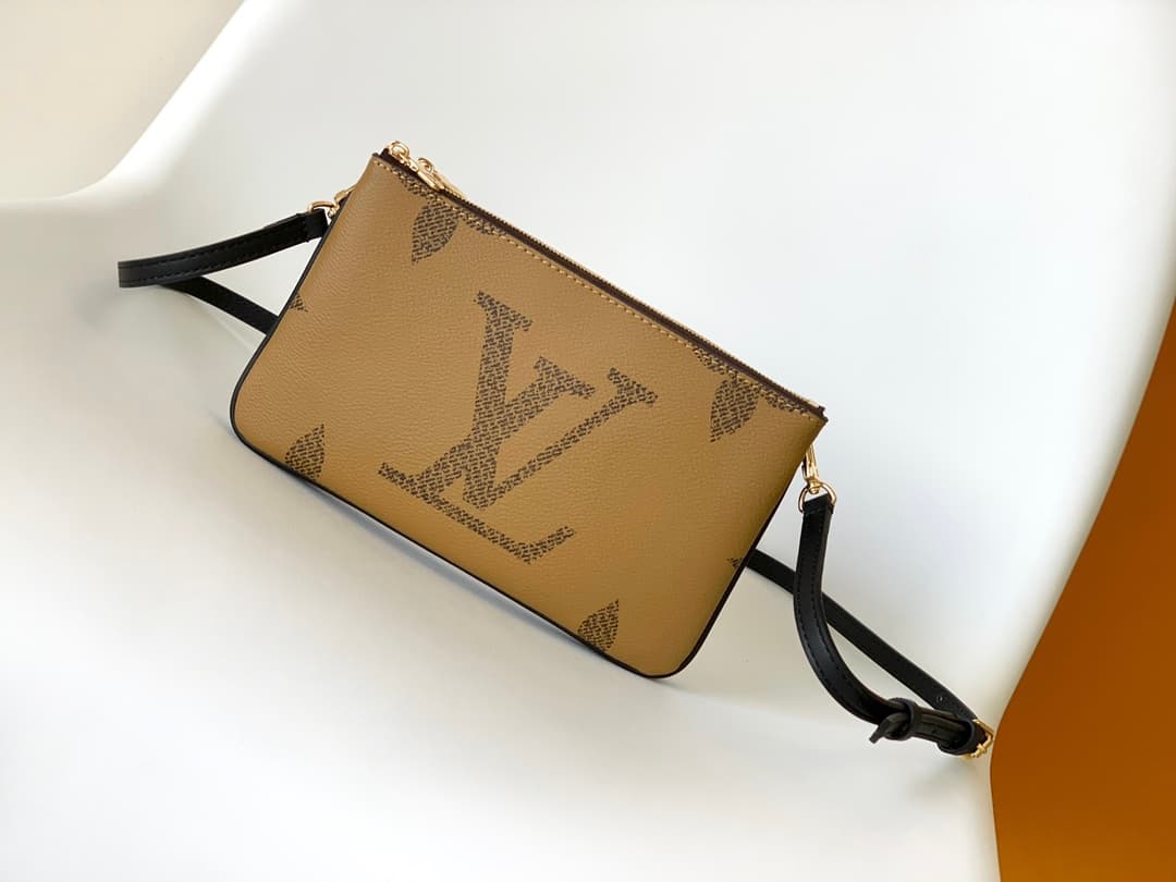 Louis Vuitton Double Zip Pochette Monogram Giant Reverse canvas M69203 High