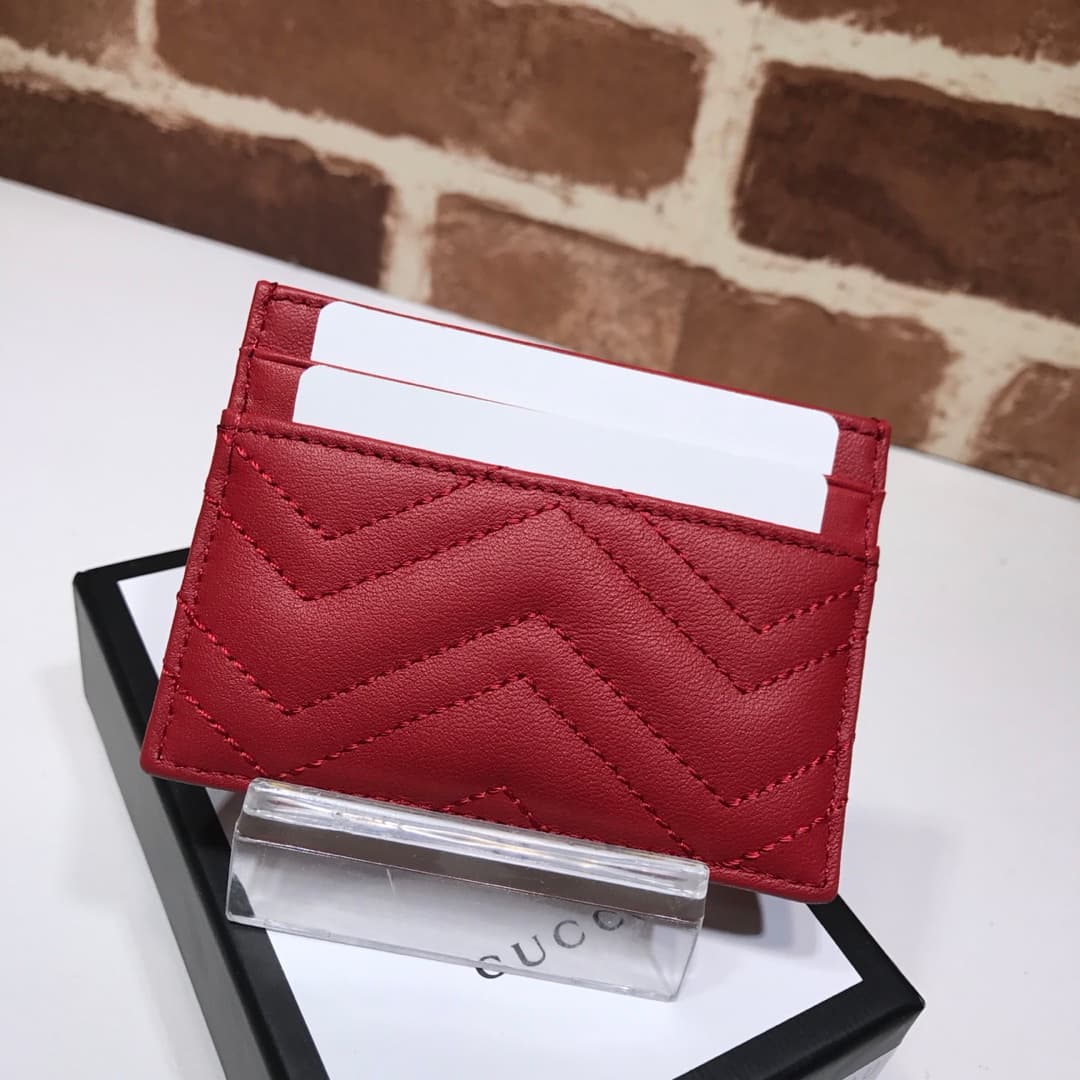Gucci GG Marmont card case Red 443127 High