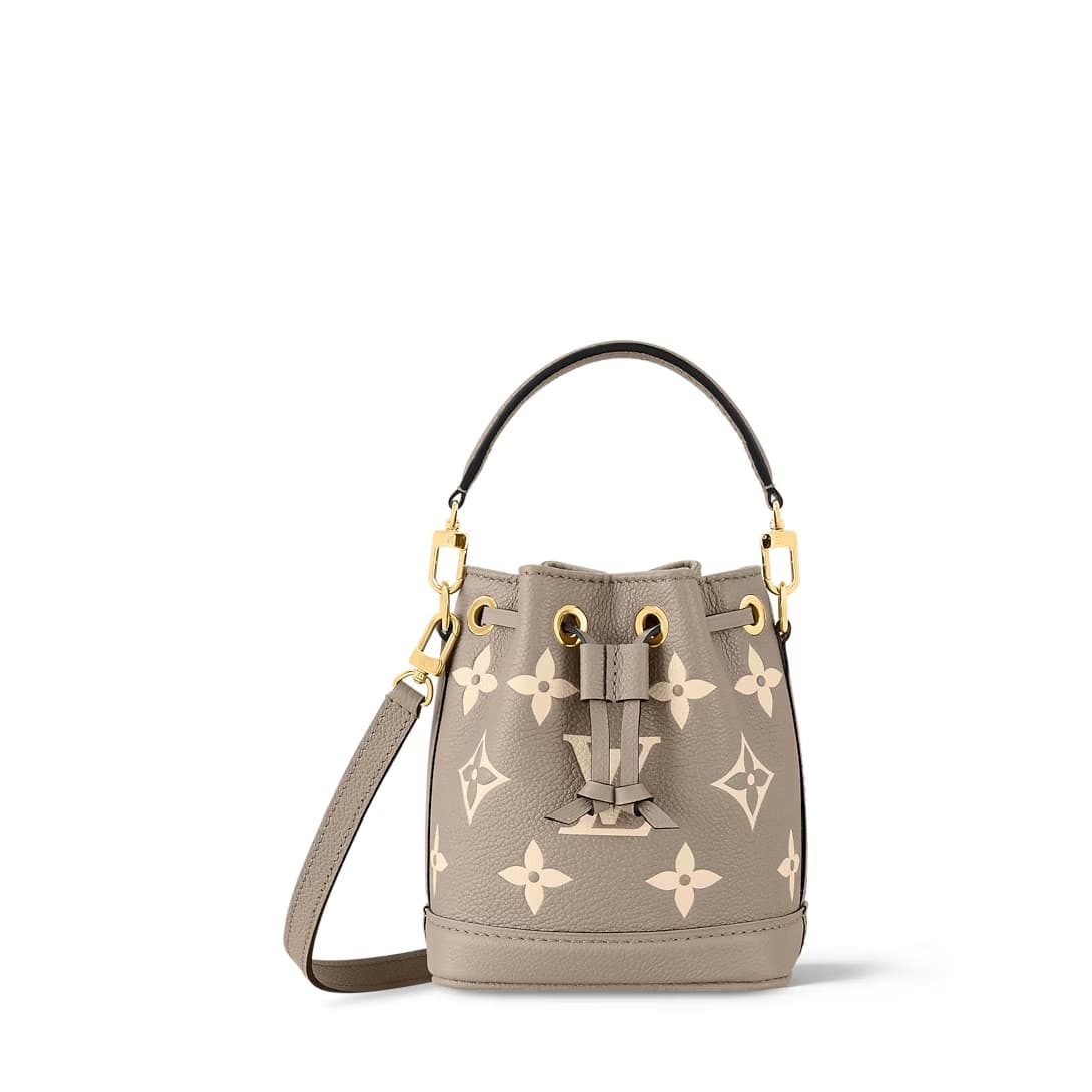 Louis Vuitton Nano Noé Tourterelle Gray / Cream Monogram Empreinte leather M46291 TOP