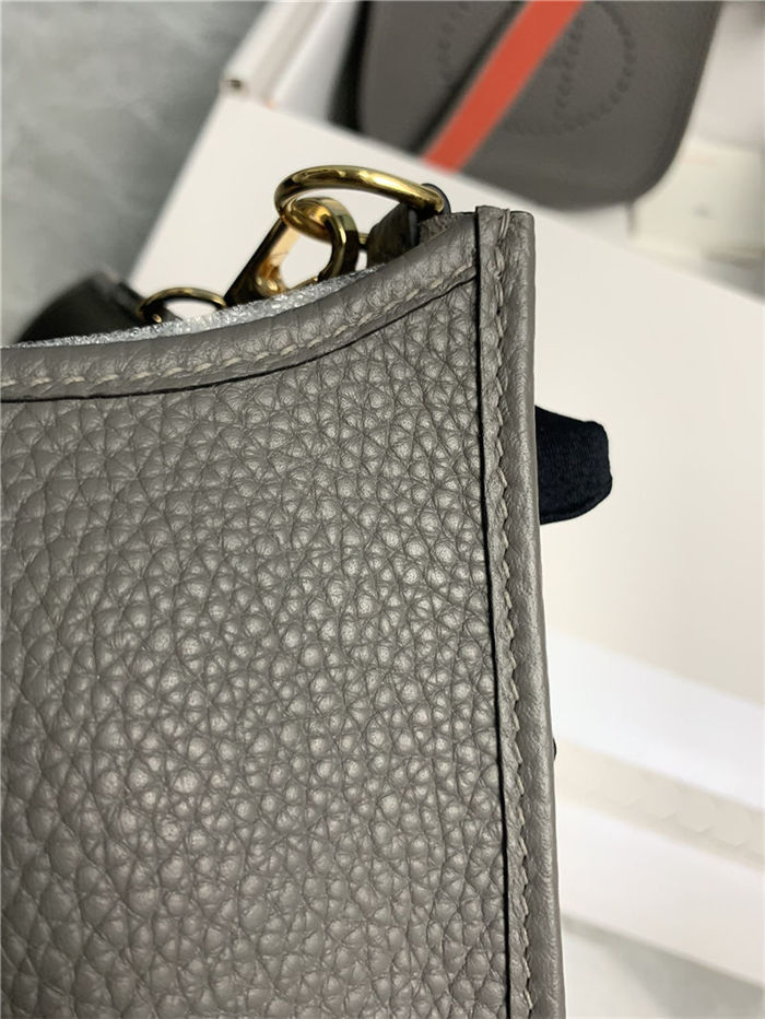 Hermes Evelyne III TPM Mini Bag Togo Leather In Etain WAX High