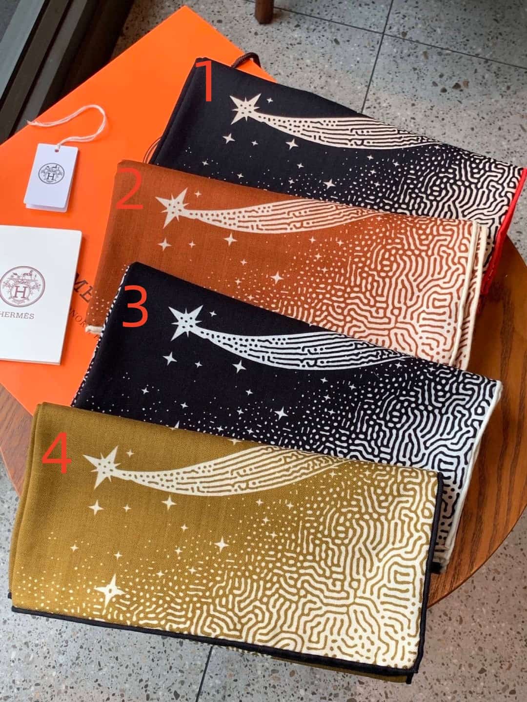 Hermes Clair de Lune Shawl 140