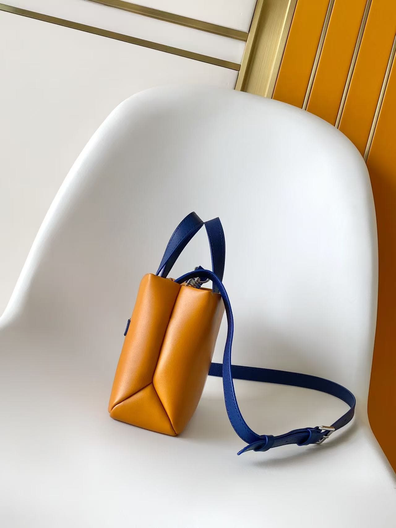 Louis Vuitton Nano Shopper Tote Saffron Calfskin leather M2A430 High