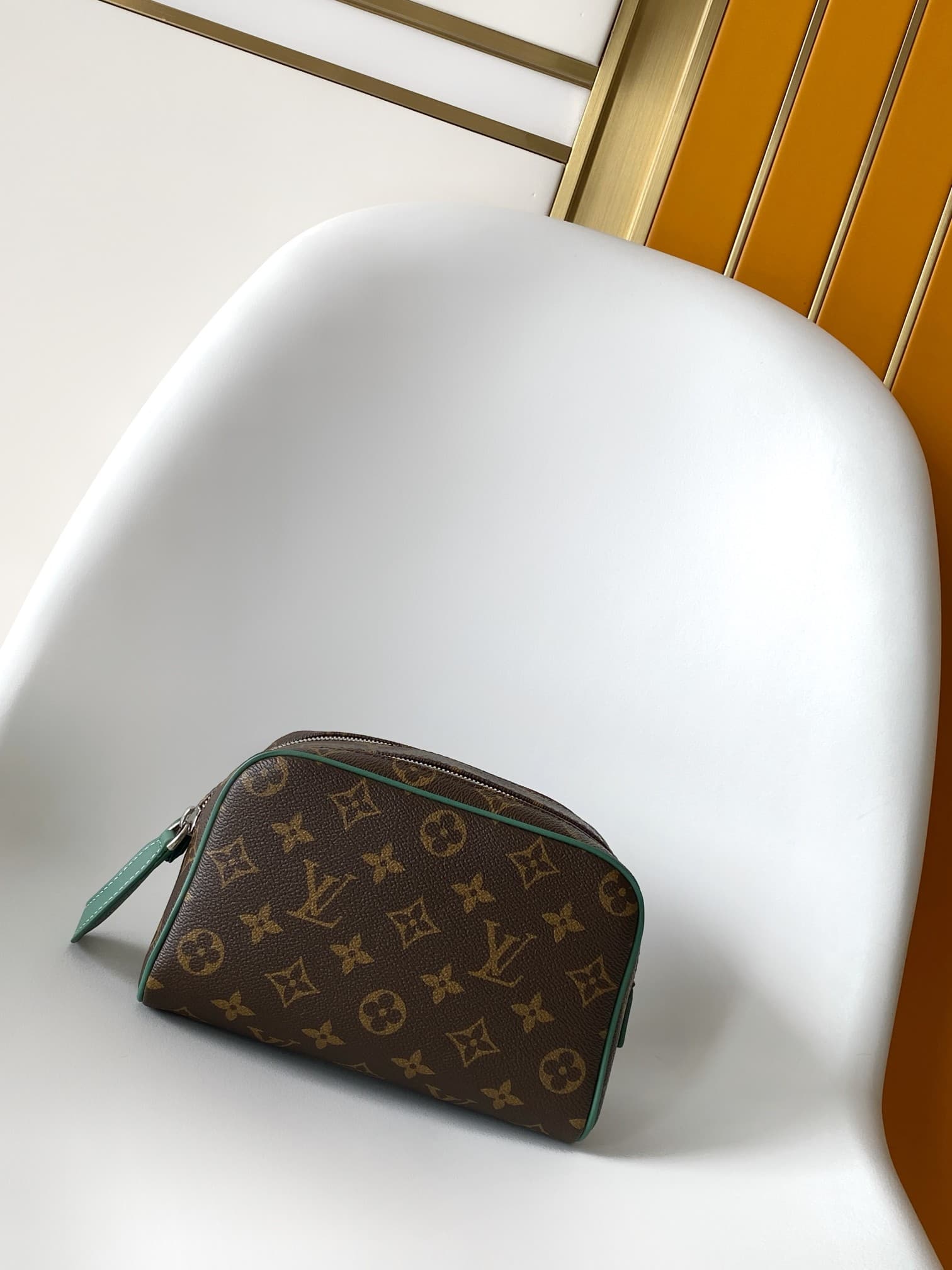 Louis Vuitton Mini Dopp Kit Monogram Borneo Green canvas M14911 High