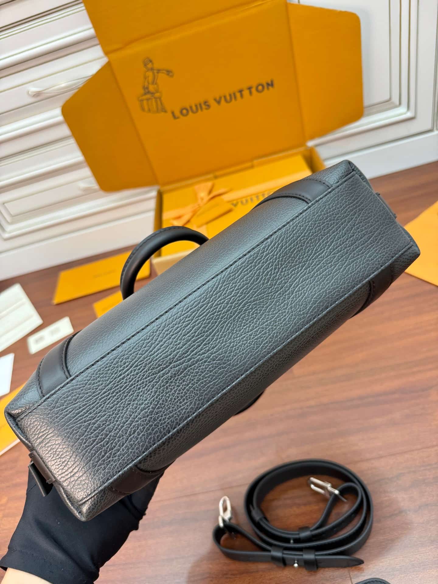 Louis Vuitton LV Biker PM Black Lambskin leather M14514 TOP