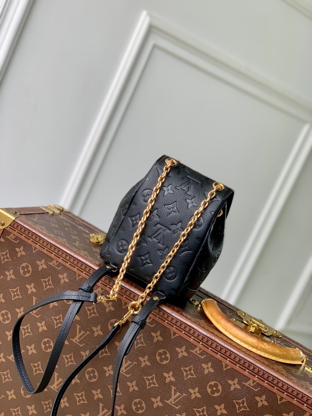 Louis Vuitton Nano Noé Backpack Monogram Empreinte Leather M14549 Black High