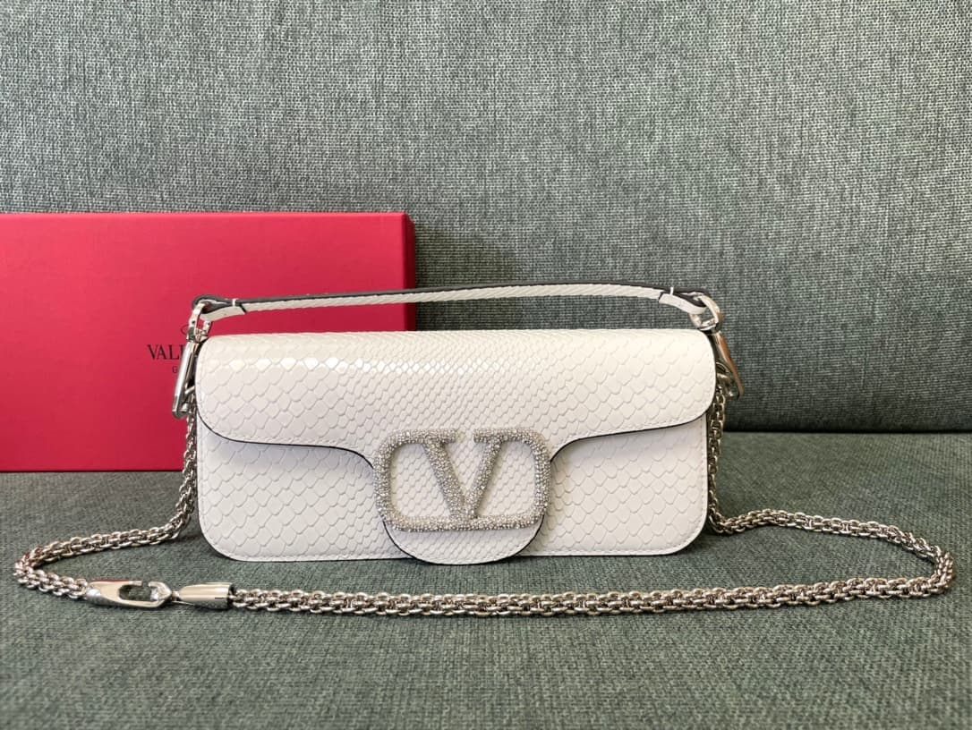Valentino Garavani MINILOC small shoulder bag 1133S Calfskin White High