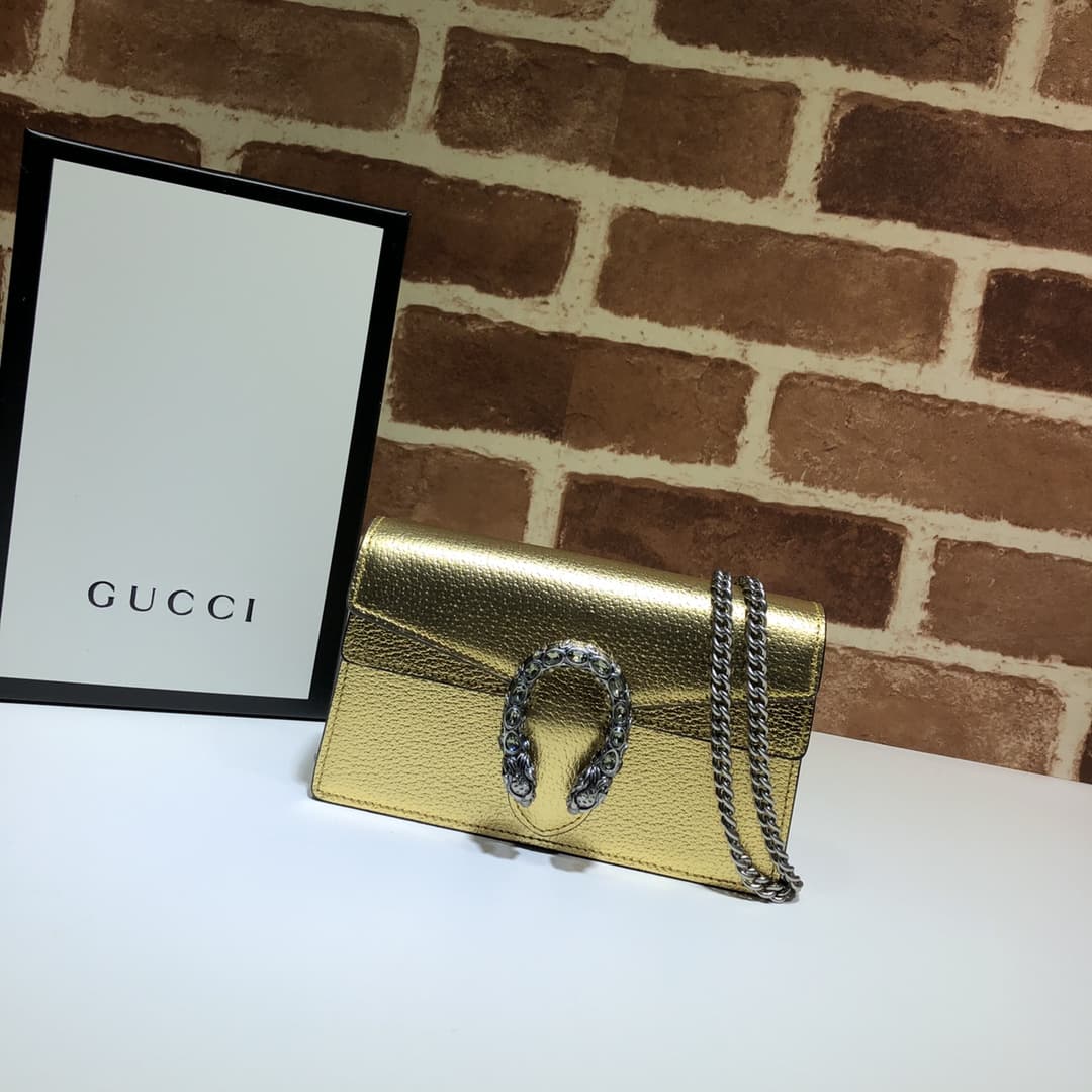 Dionysus super mini leather bag 476432 Gold high