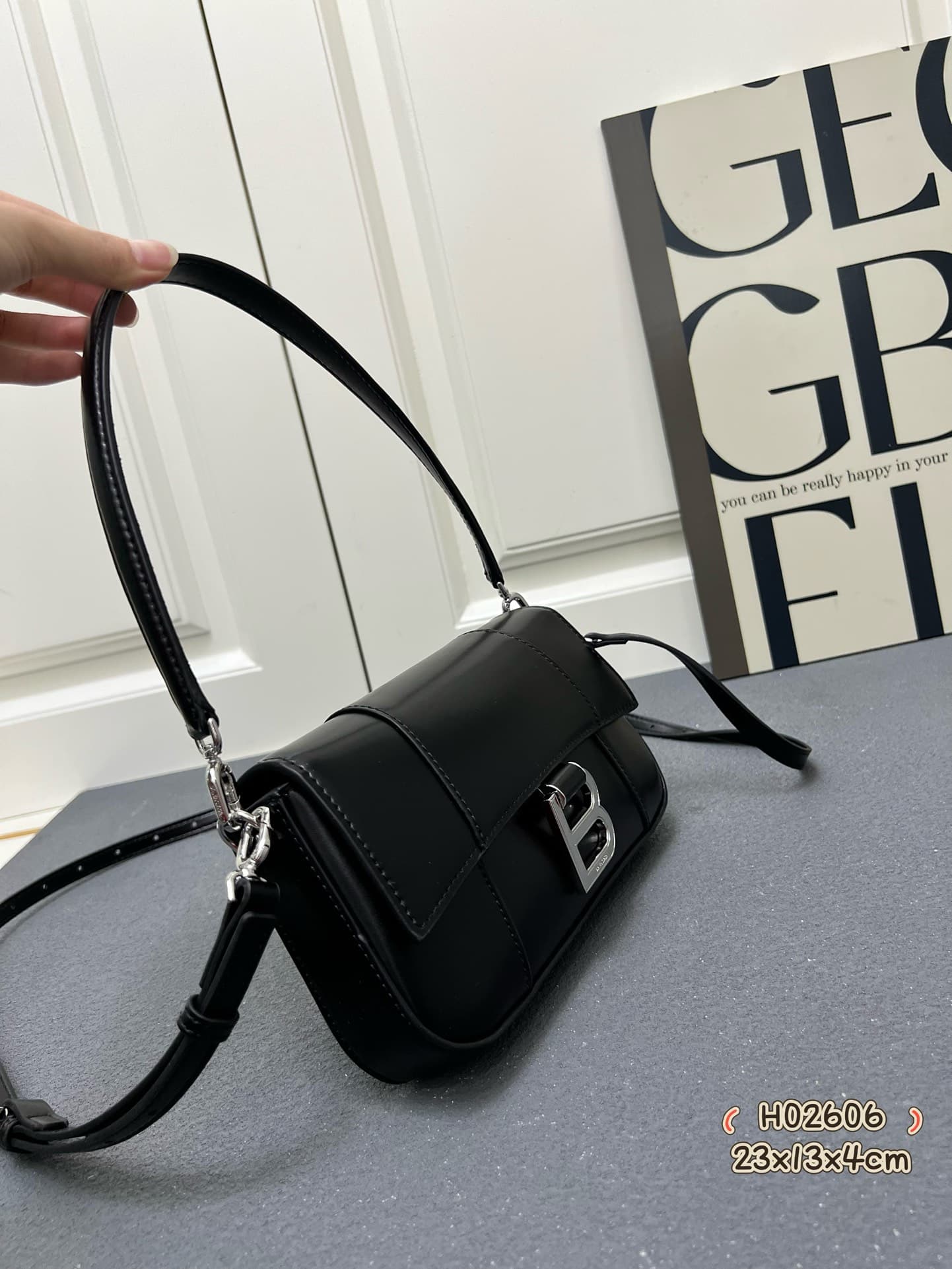Balenciaga Hourglass sling bag balck High