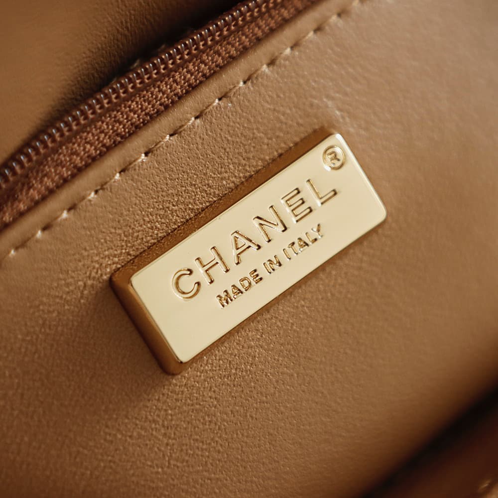 Chanel Flap Bag With Gold Sequins A