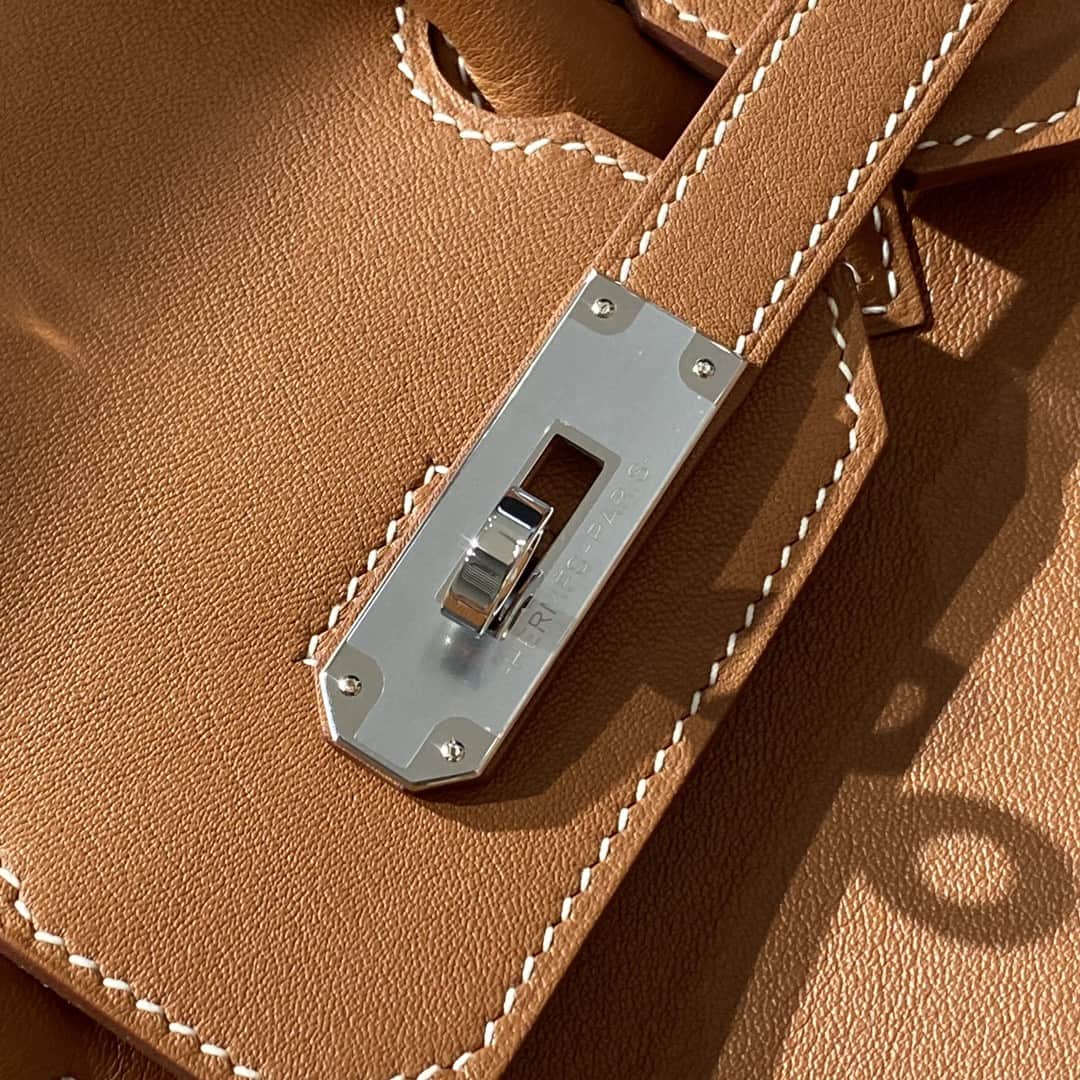 Hermes Shoulder Birkin 29 Swift leather Gold & Silver Metal WAX High