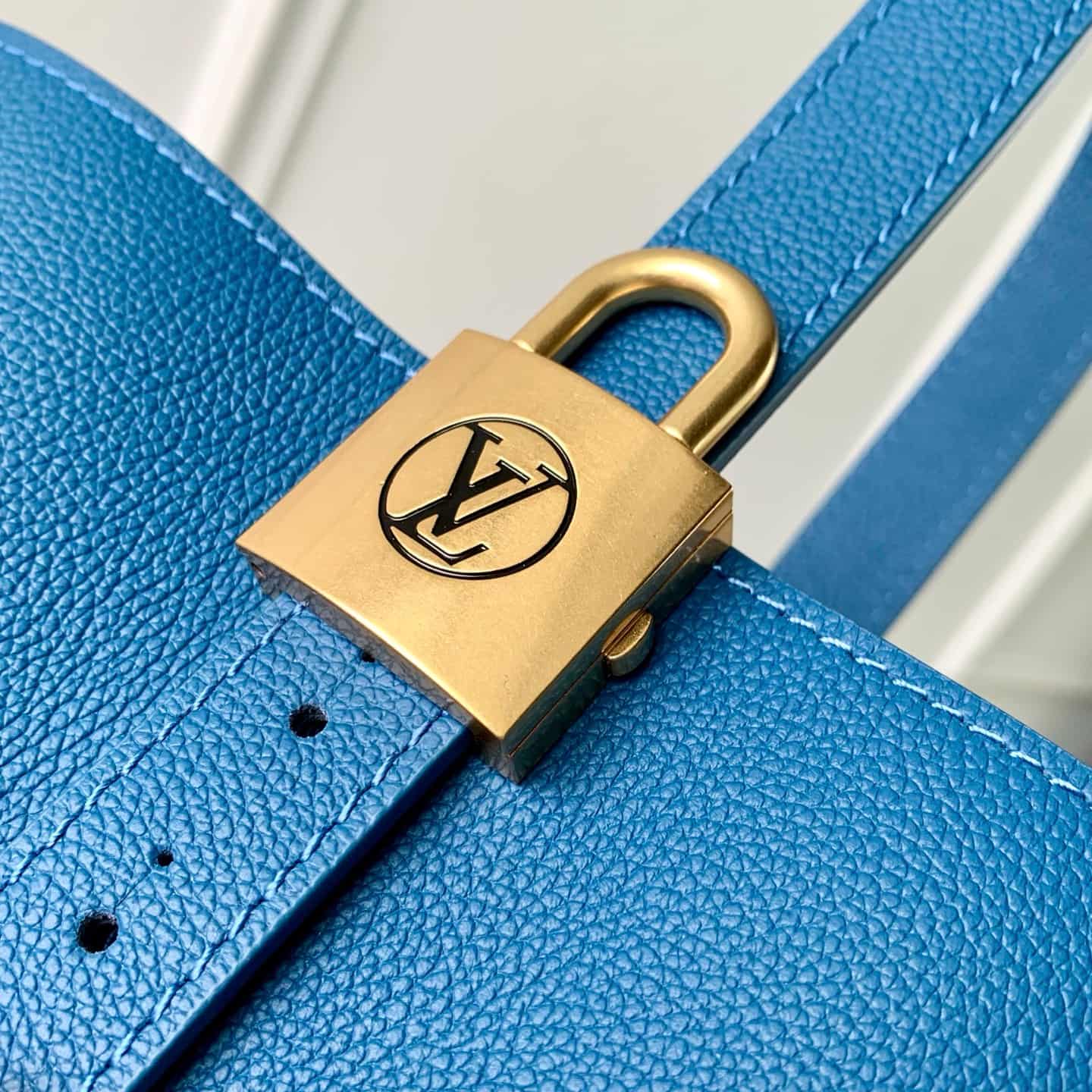 Louis Vuitton Lowkey All-in BB Blue Calfskin Leather M25543 High