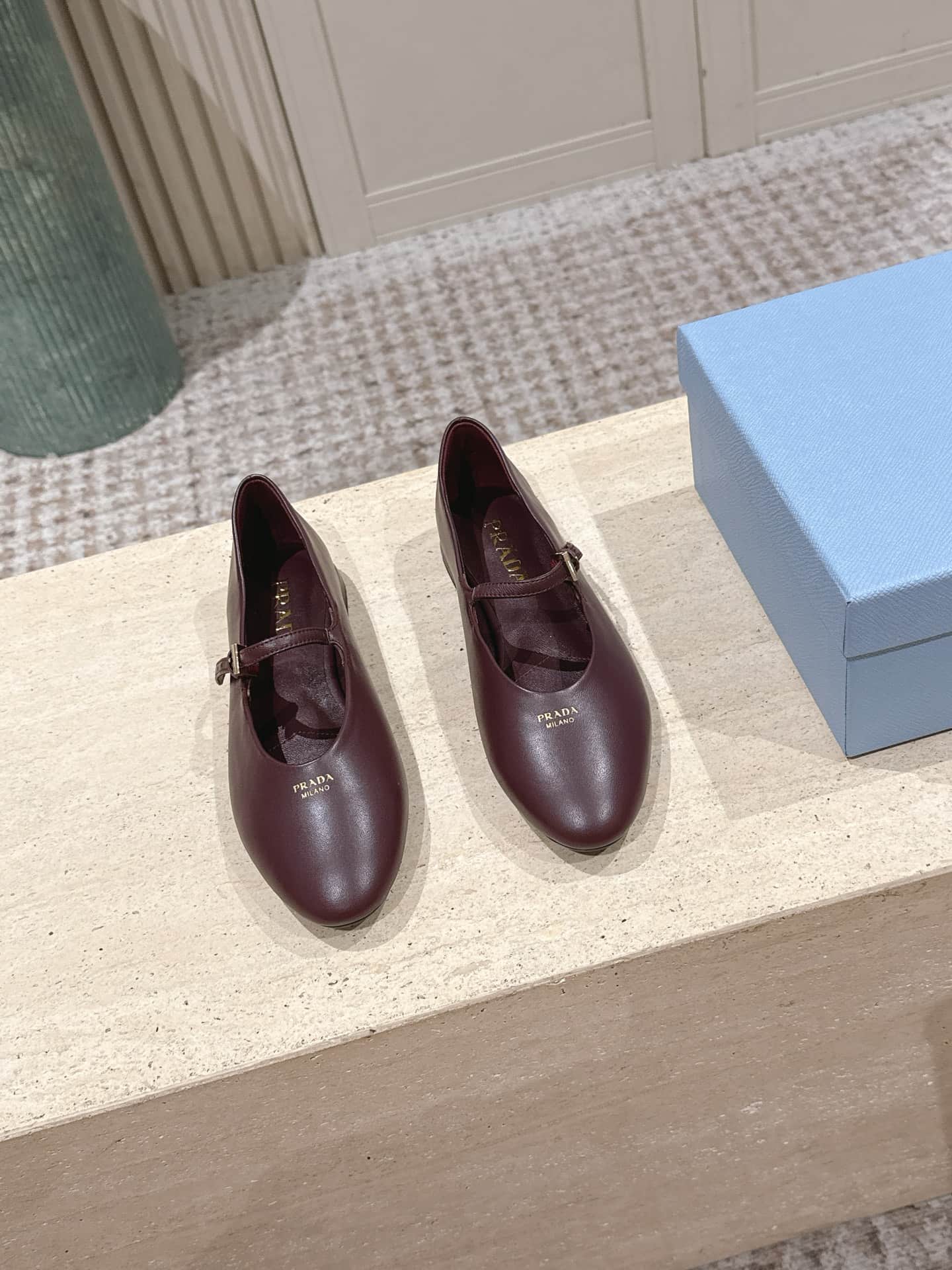 Prada Nappa Leather Ballerinas Shoes Women