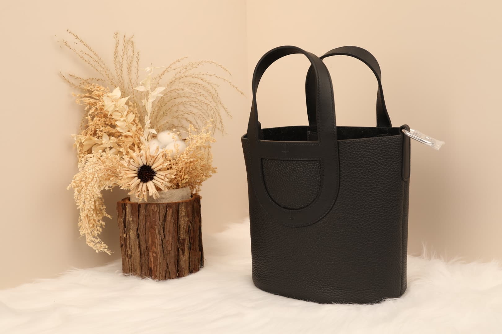 Hermès Picotin In-The-Loop 18 bag Silver/Gold Metal Blanc Wax High