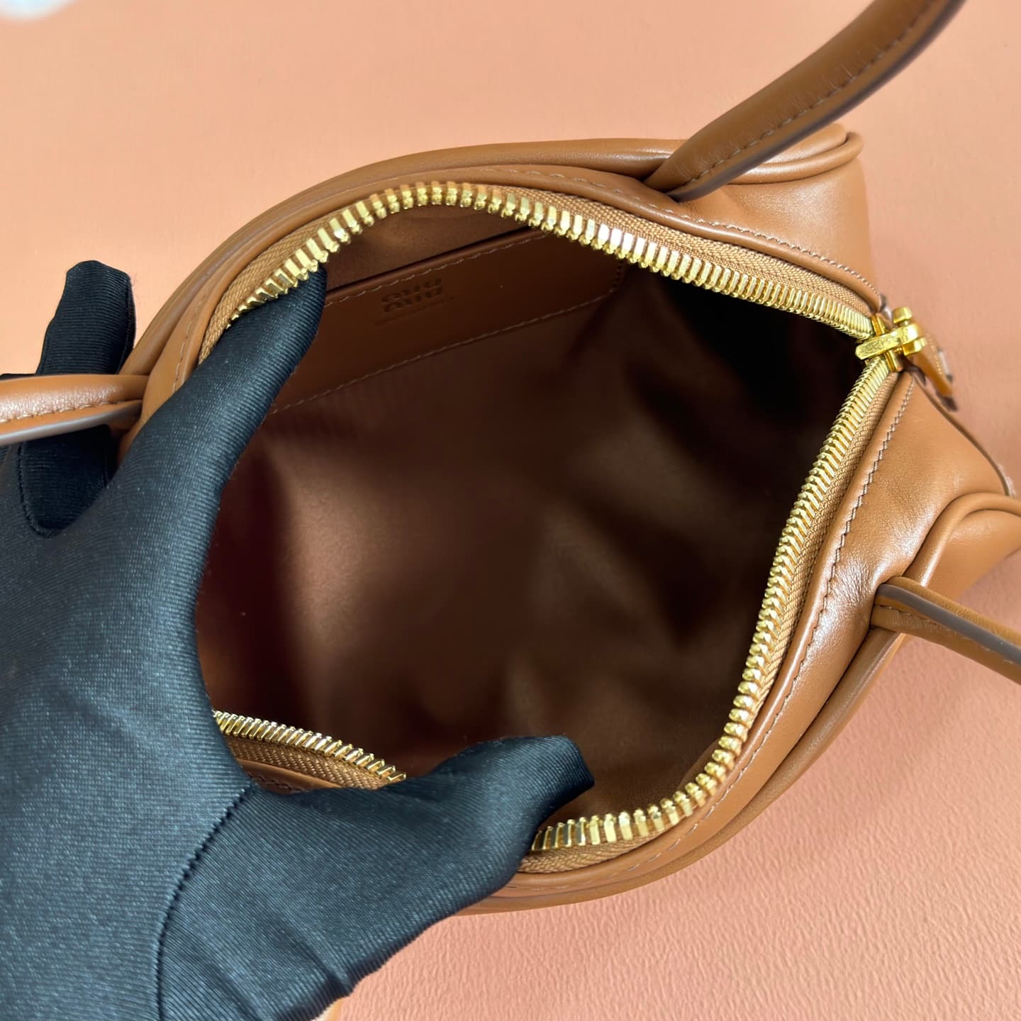 Miu Miu Brown Beau Leather Bag 5BB192 High