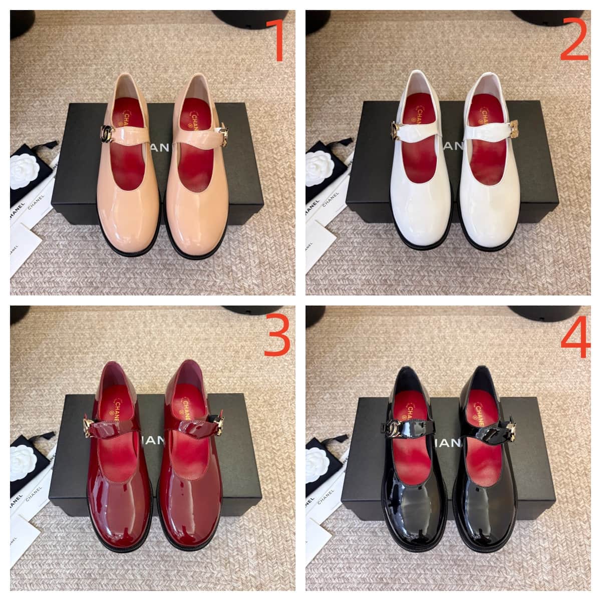 Chanel Patent Calfskin Mary Jane Flats