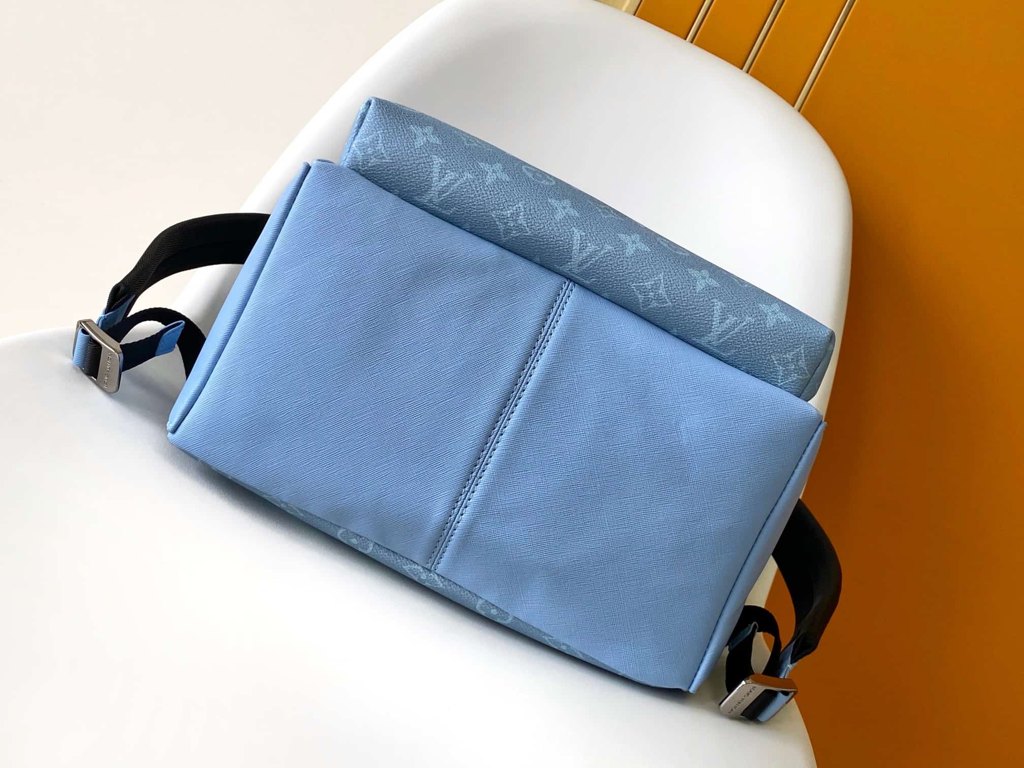 Louis Vuitton Taigarama Discovery Backpack Blue Denim M14072 High