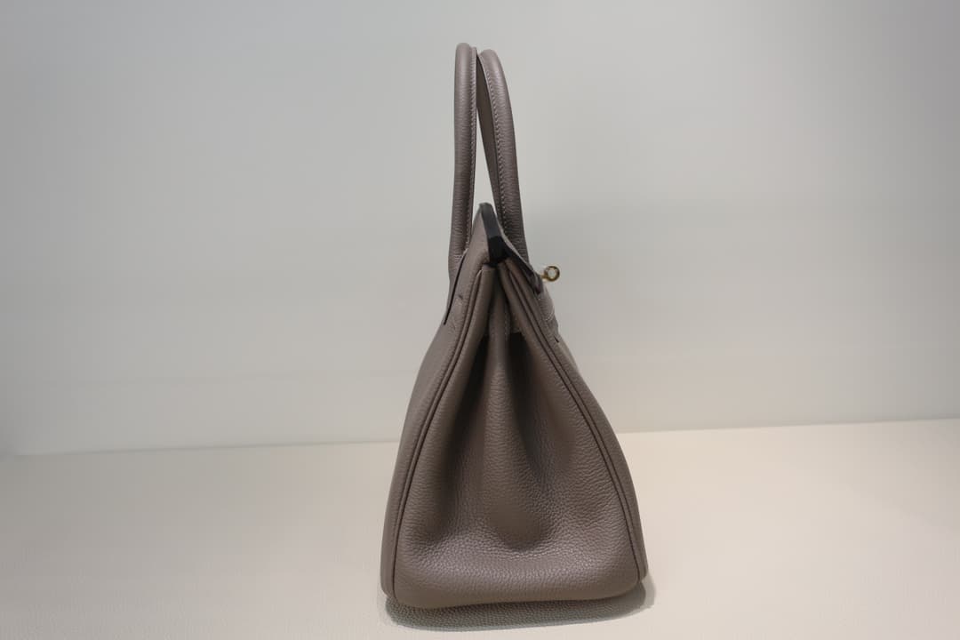 Hermes Birkin 25/30/35cm Bag Togo Leather In Gris Asphalte WAX High