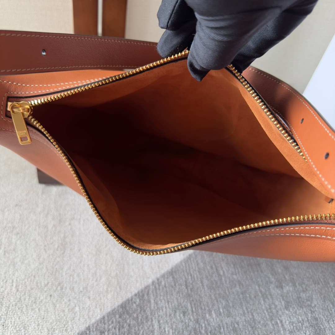 Celine Heloise Bag in Tan Supple Grained Calfskin High