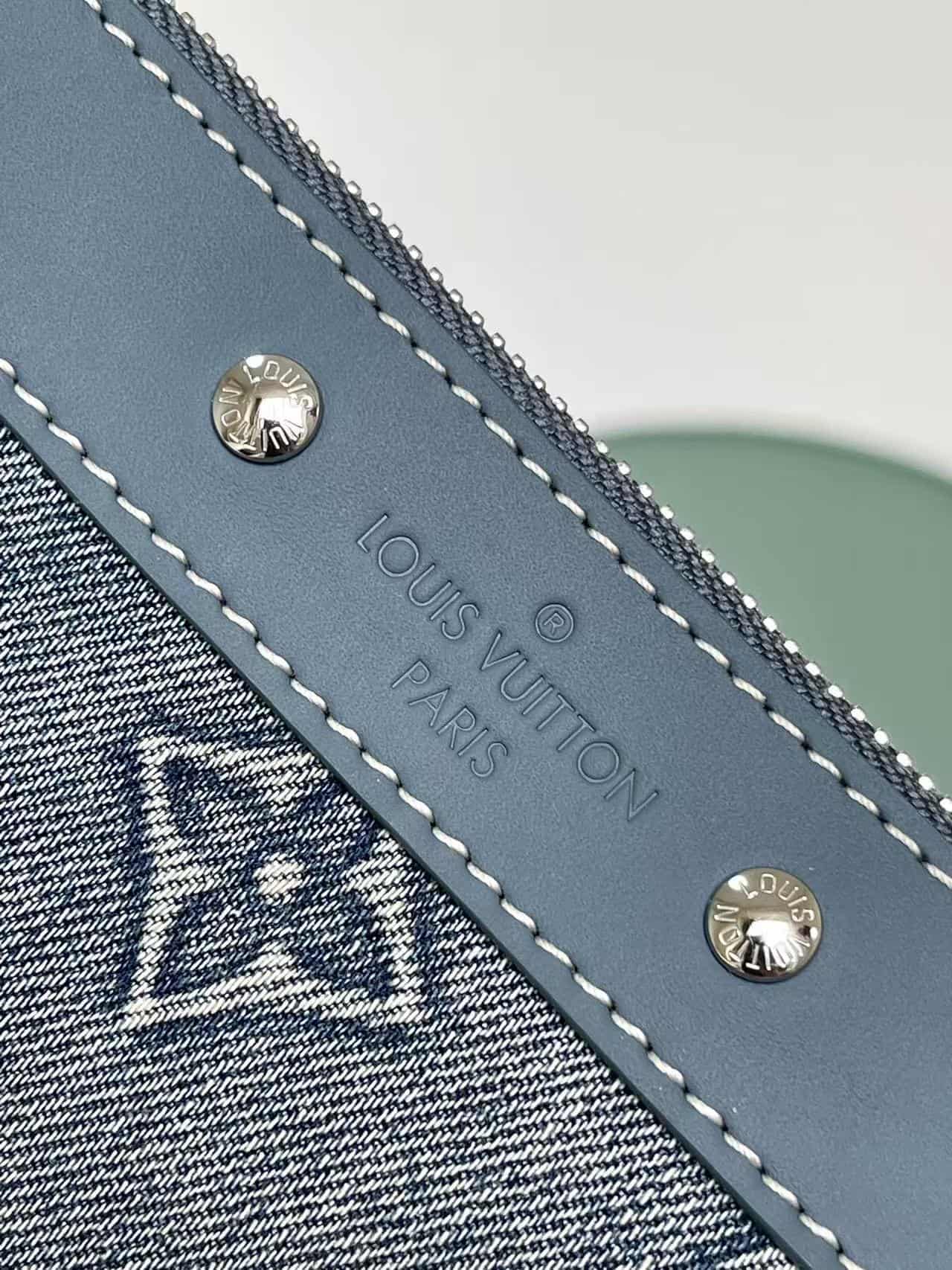 Louis Vuitton Pochette To Go Blue Monogram Washed Denim High