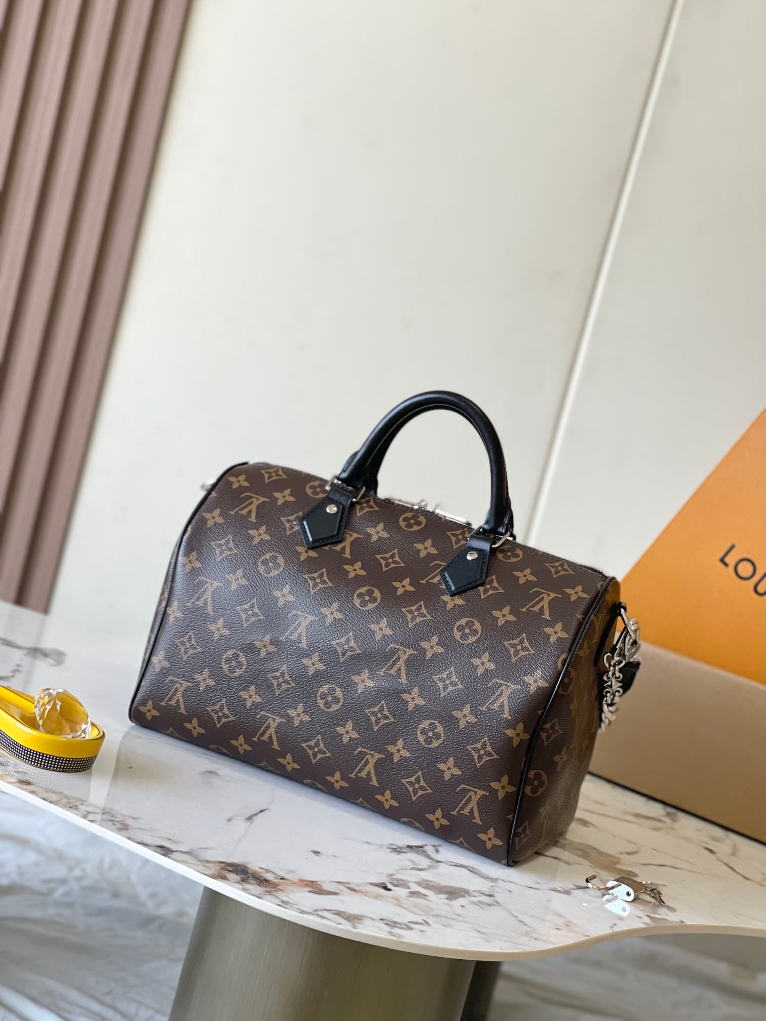 Louis Vuitton Speedy Soft 30 Dark Monogram Coated canvas Black M12243 TOP