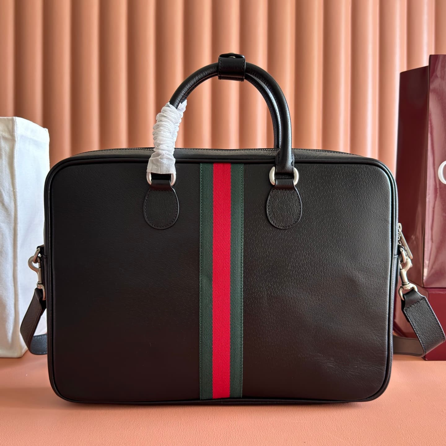 Gucci Black Ophidia Large Briefcase 834461 High