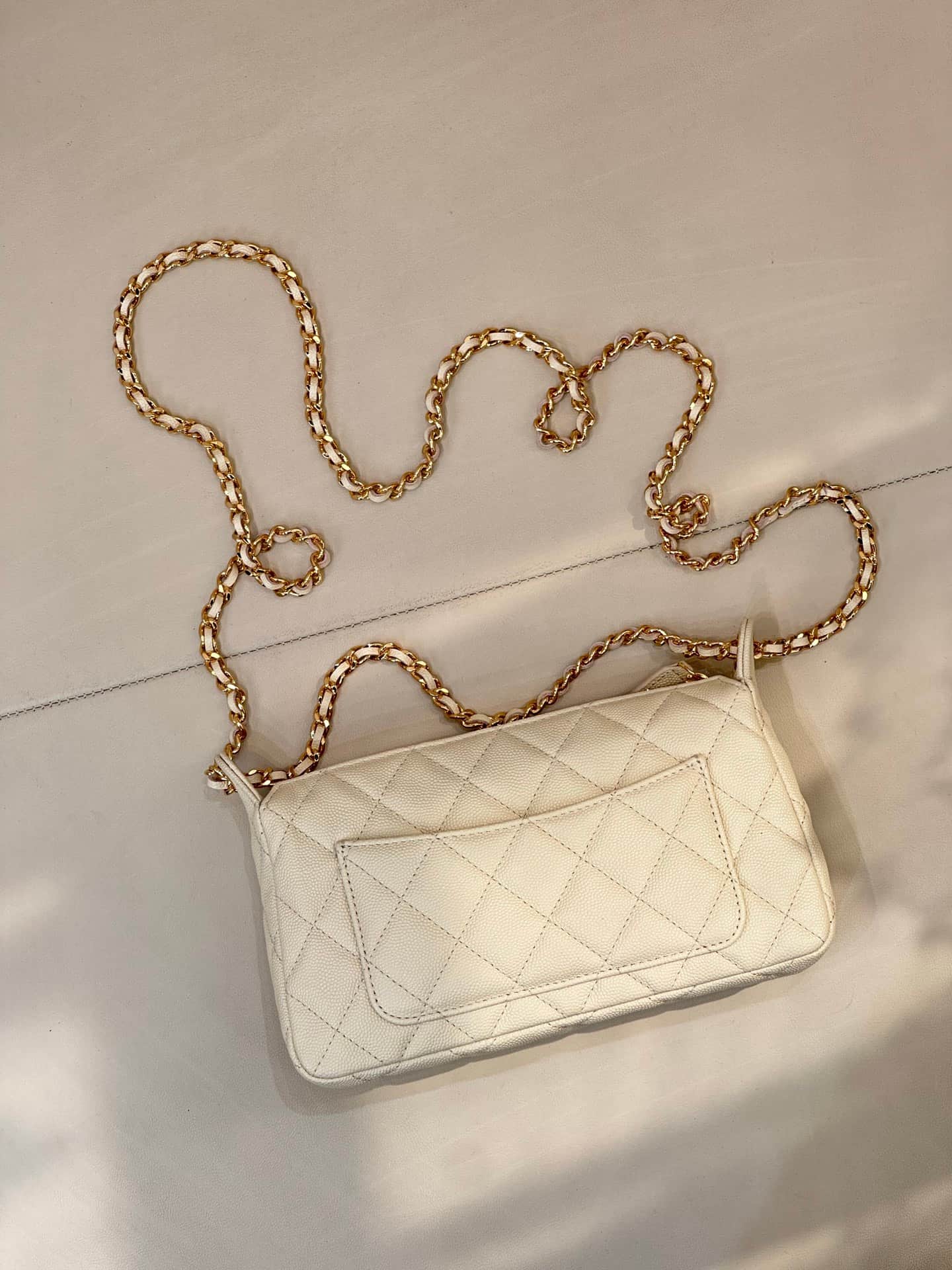 Chanel Hobo Bag Grained Calfskin & Gold-tone Metal Beige AP5023 TOP