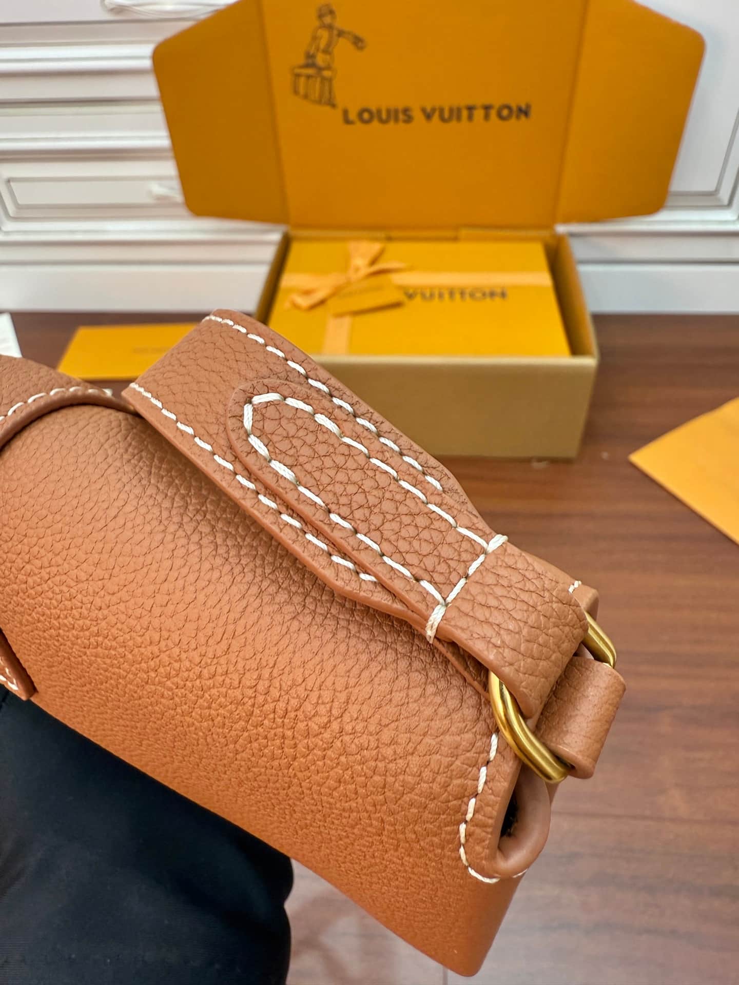 Louis Vuitton Wallet On Chain Low Key Cognac Brown Calfskin leather M12147 TOP