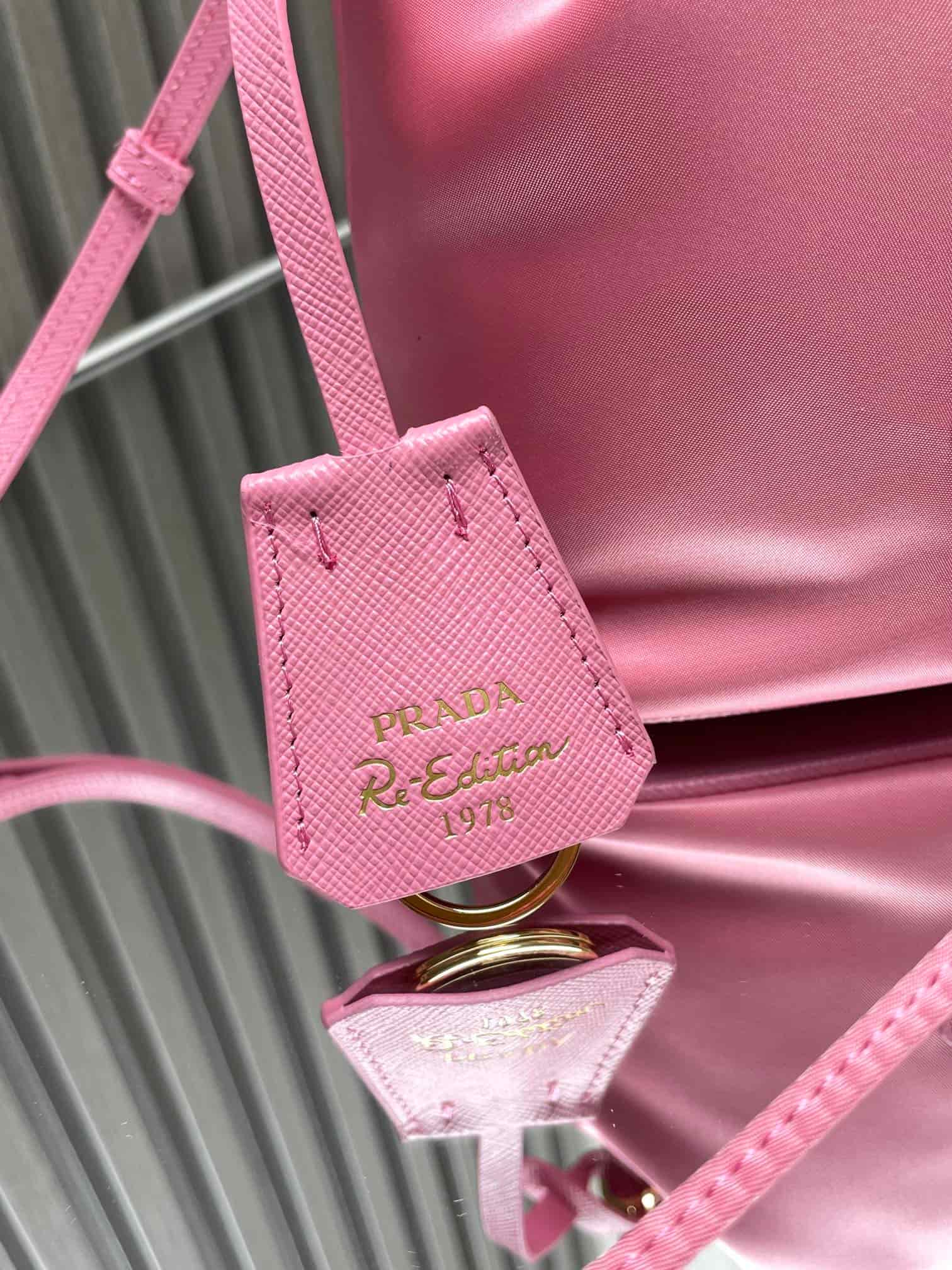 Prada Re-Edition 1978 Re-Nylon mini-bag 1BE067 Begonia Pink High