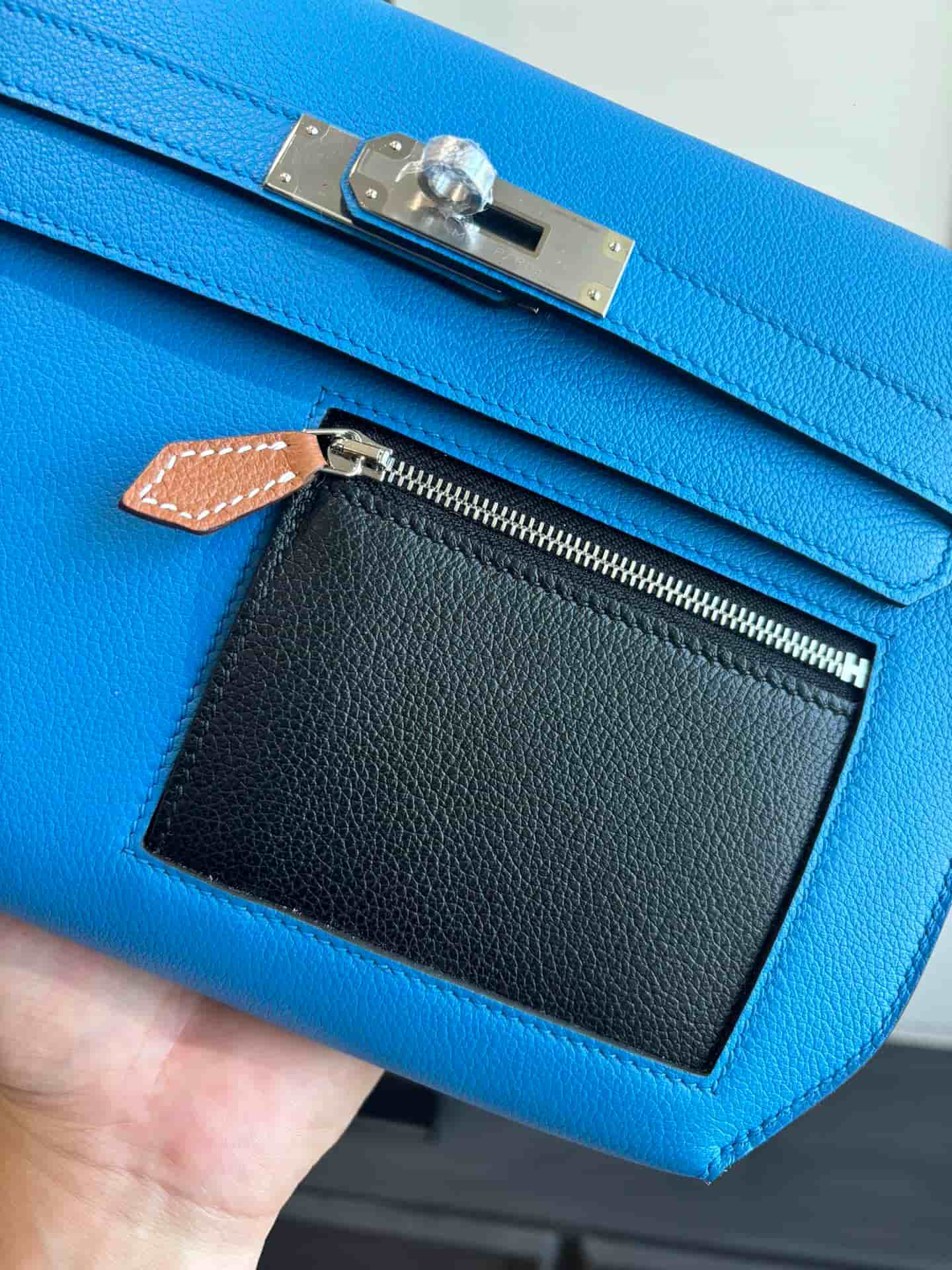 Hermes Kelly Depeches 25 Pouch Evercolor Leather WAX High
